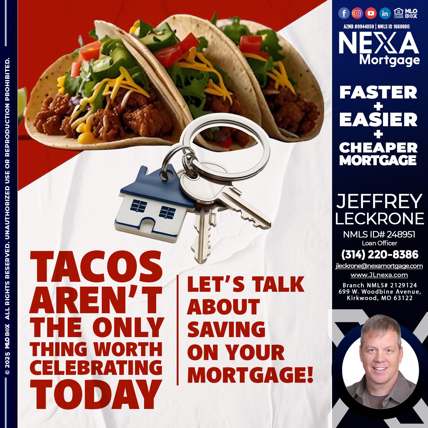 TACO TUESDAY - Jeffrey Leckrone -Mortgage Loan Originator