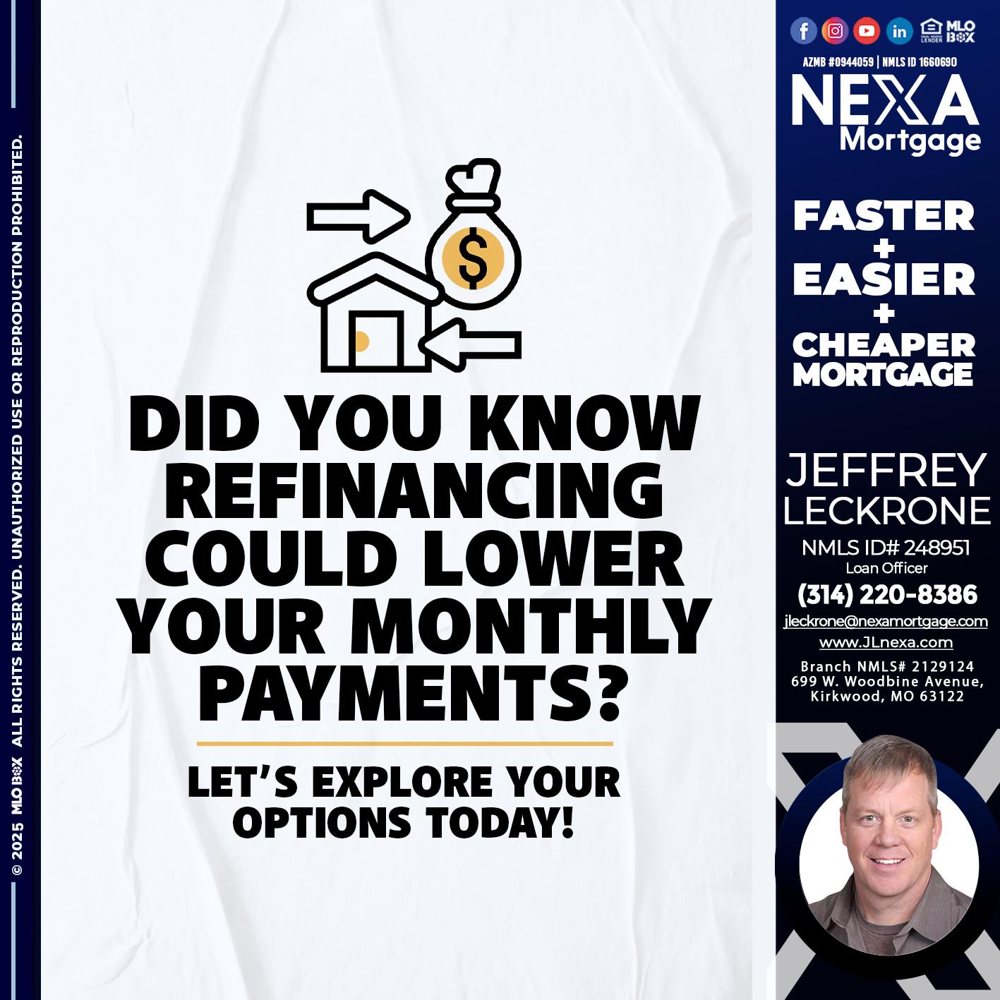 DID YOU KNOW - Jeffrey Leckrone -Mortgage Loan Originator
