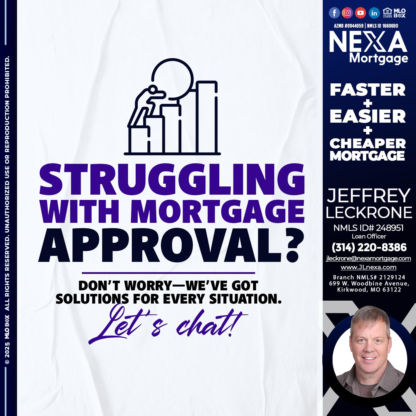 STRUGLING - Jeffrey Leckrone -Mortgage Loan Originator