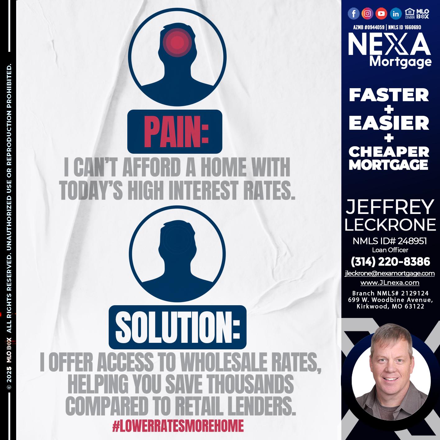 PAIN-SOLUTION - Jeffrey Leckrone -Mortgage Loan Originator