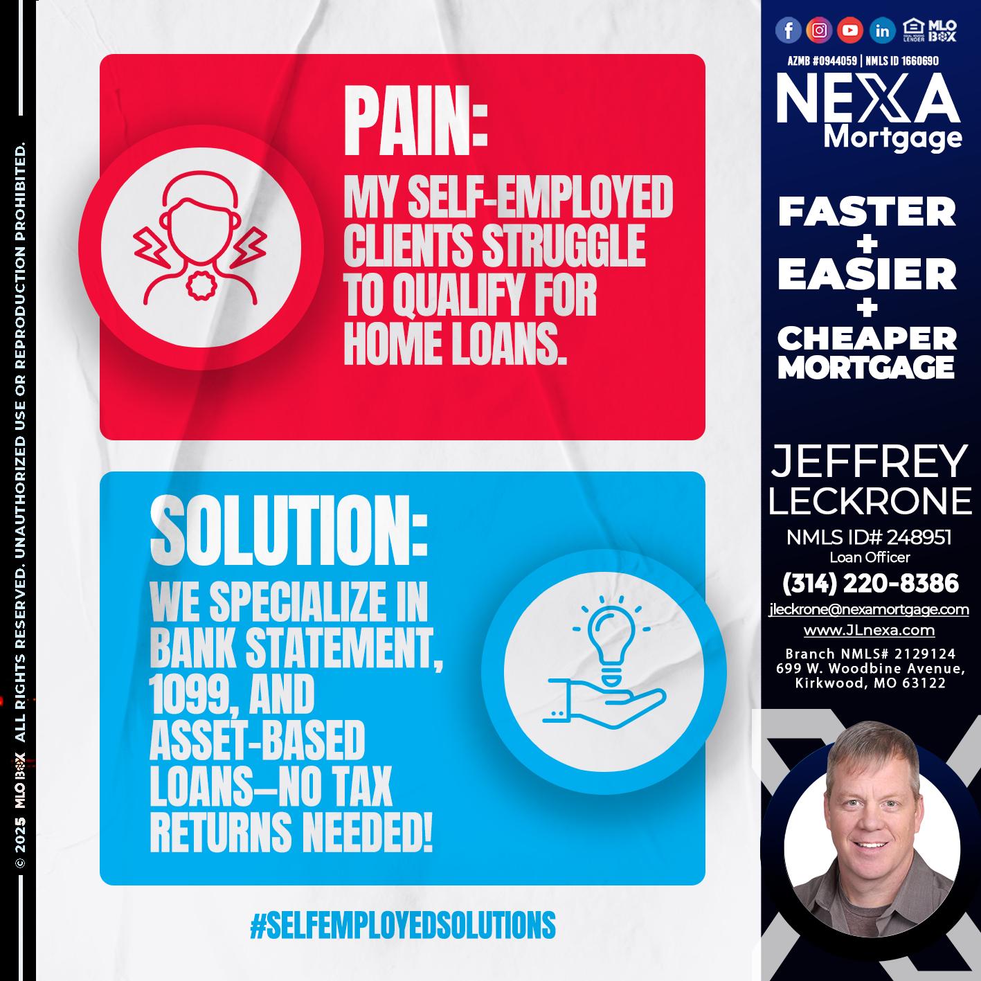 pain-solution - Jeffrey Leckrone -Mortgage Loan Originator