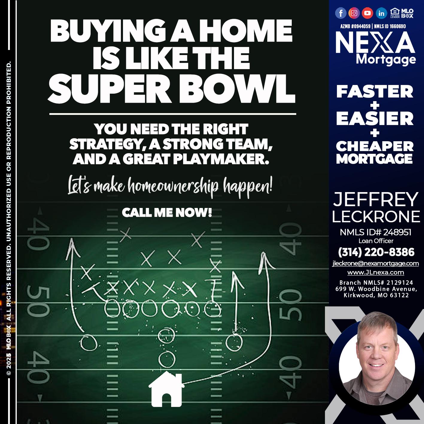 BUYING A HOME - Jeffrey Leckrone -Mortgage Loan Originator