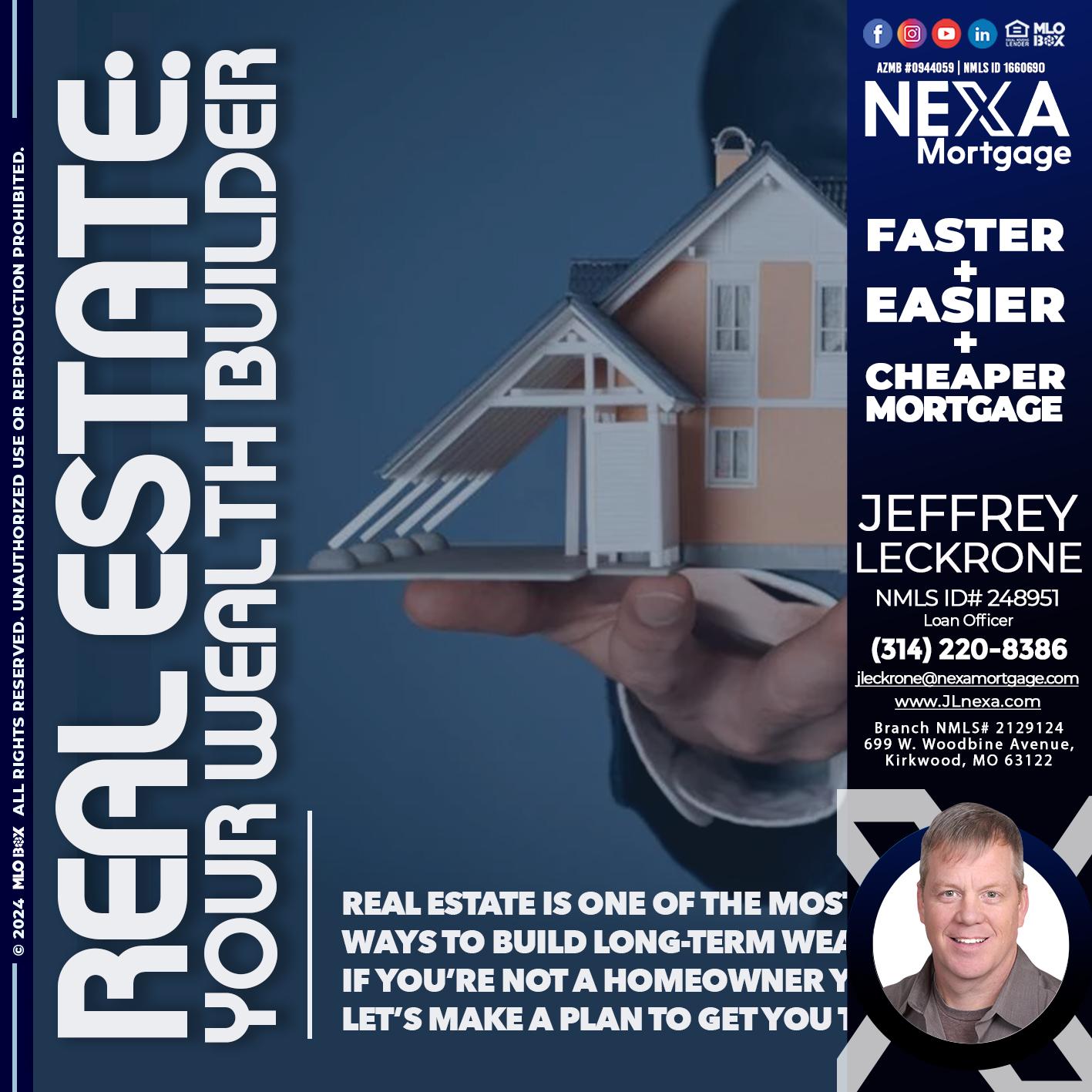 REAL ESTATE - Jeffrey Leckrone -Mortgage Loan Originator