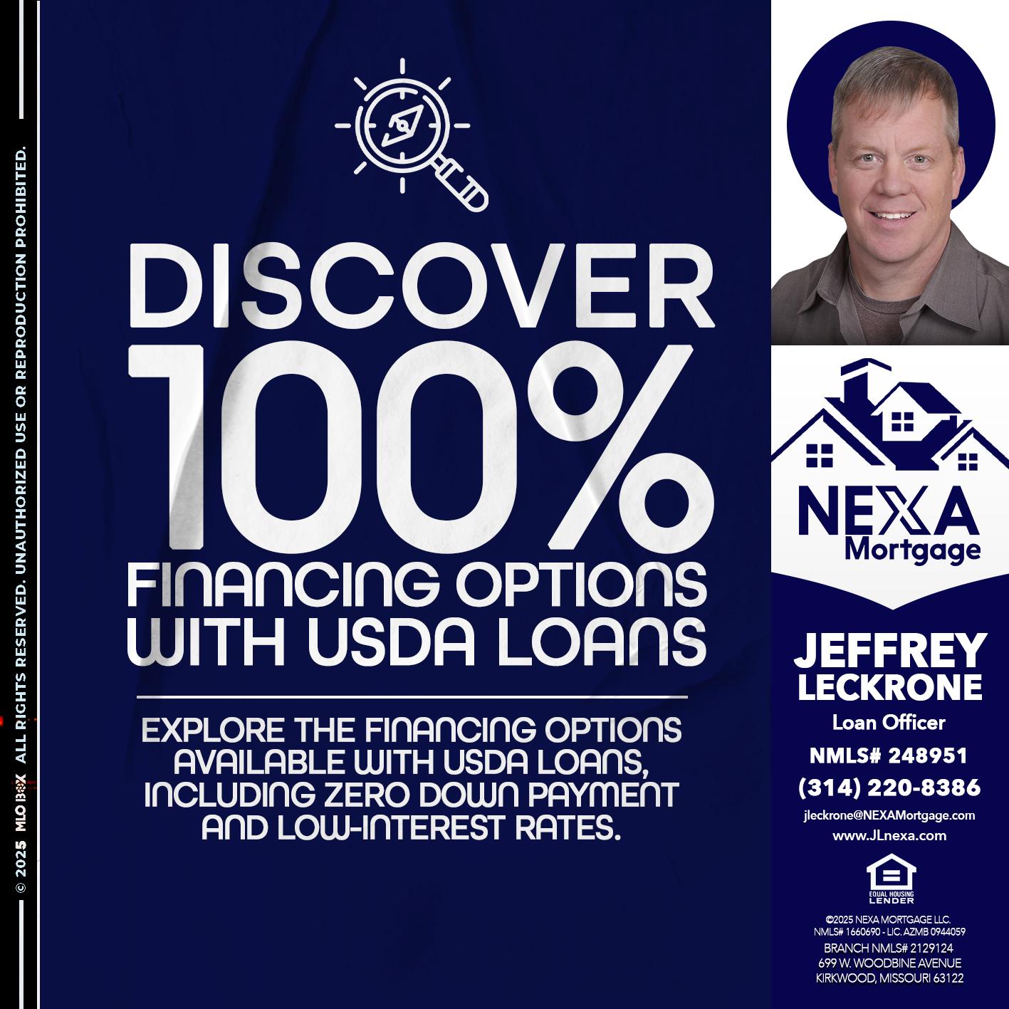 DISCOVER 100% - Jeffrey Leckrone -Mortgage Loan Originator