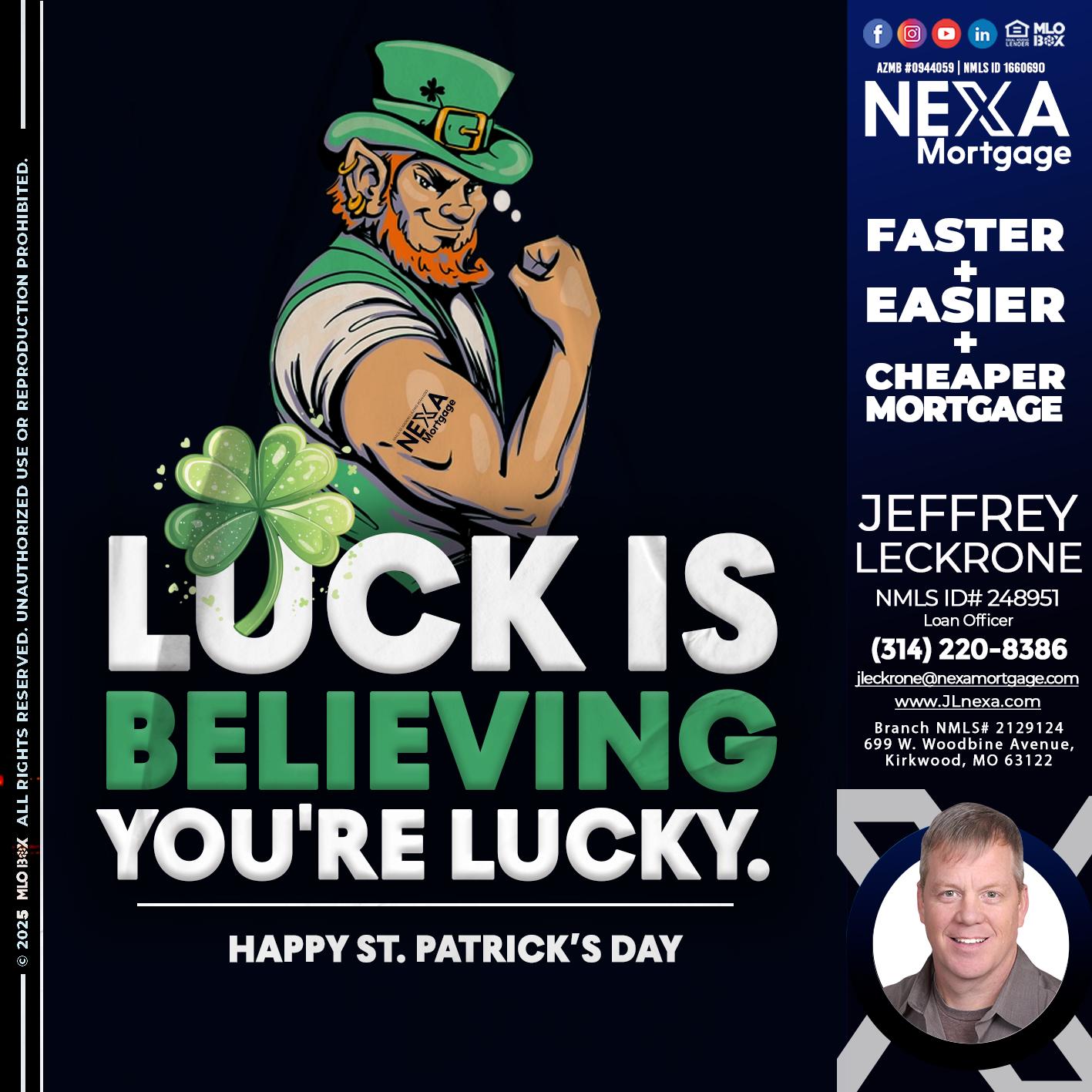 ST. PATRICKS DAY - Jeffrey Leckrone -Mortgage Loan Originator