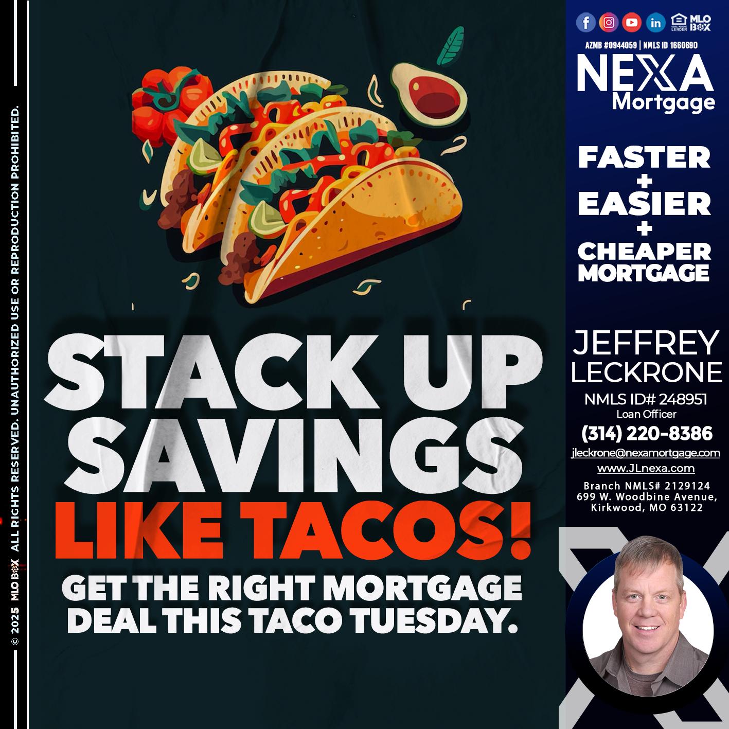 TACO TUESDAY - Jeffrey Leckrone -Mortgage Loan Originator