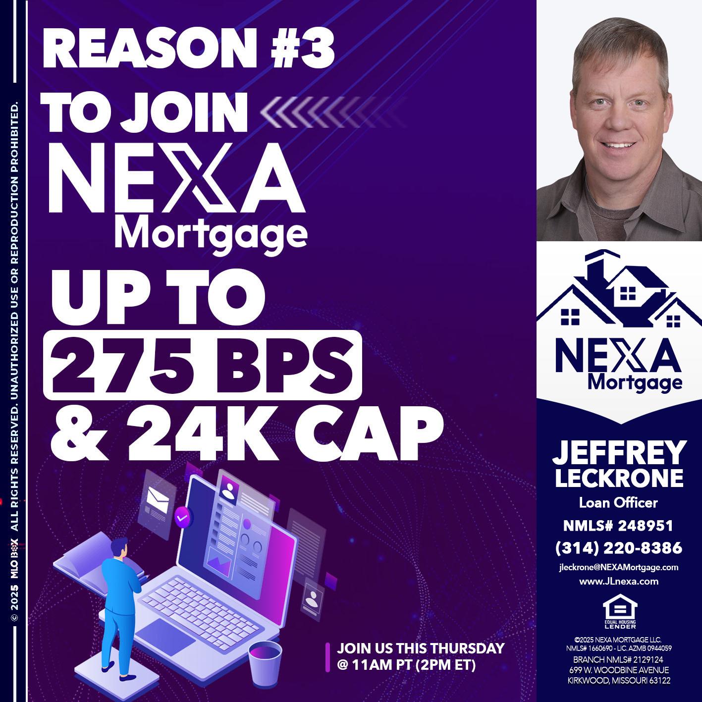 REASON 3 - Jeffrey Leckrone -Mortgage Loan Originator