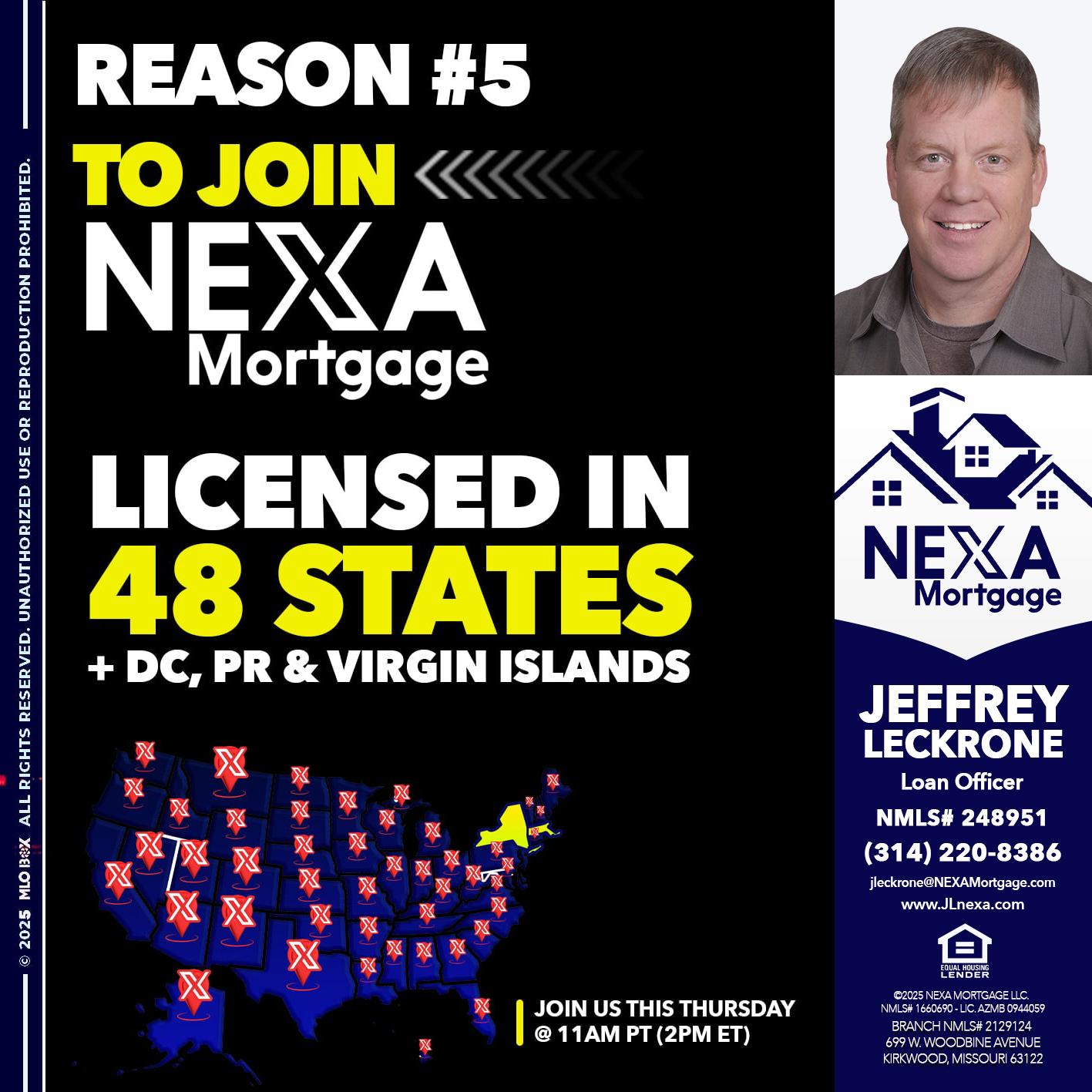 REASON 5 - Jeffrey Leckrone -Mortgage Loan Originator