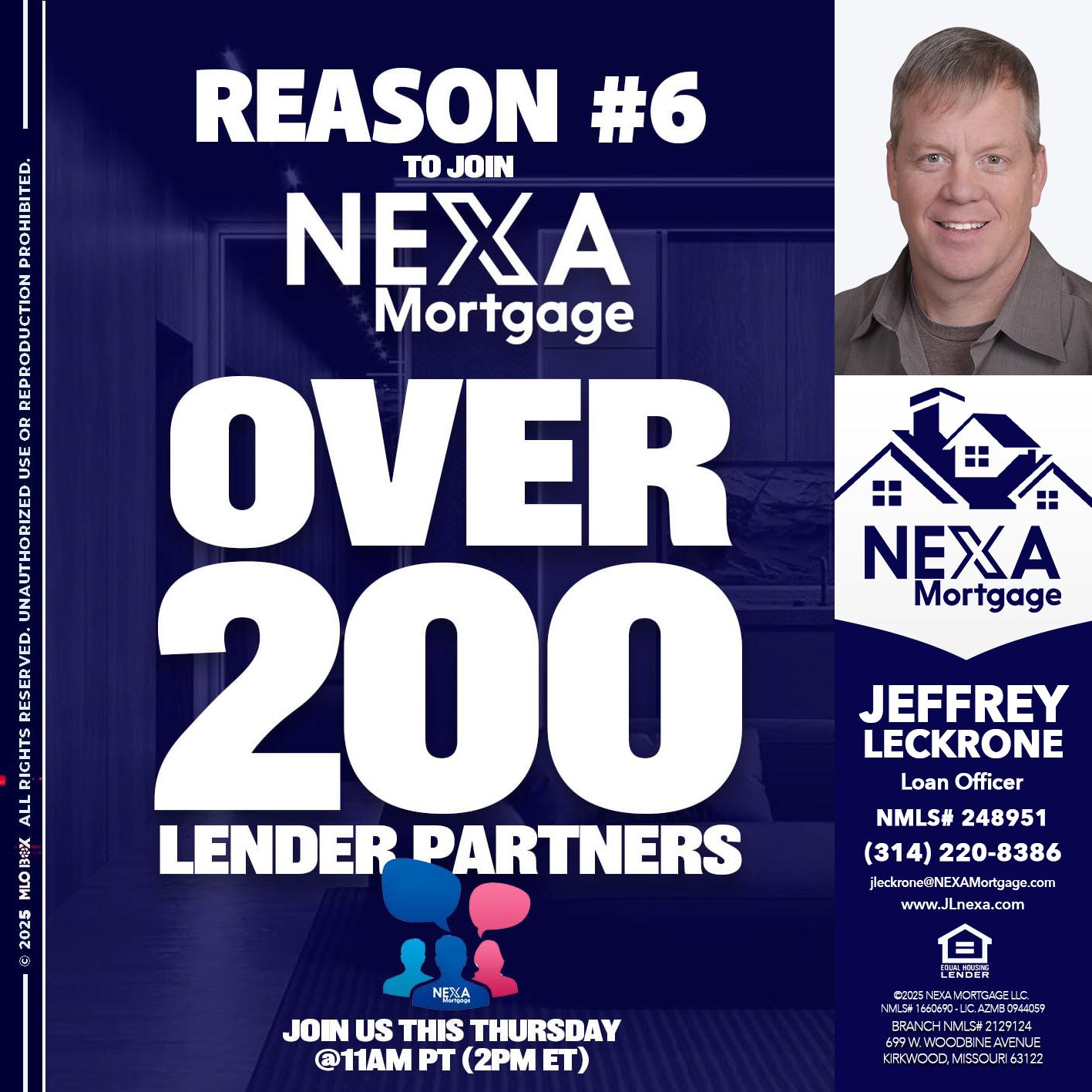 REASON 6 - Jeffrey Leckrone -Mortgage Loan Originator
