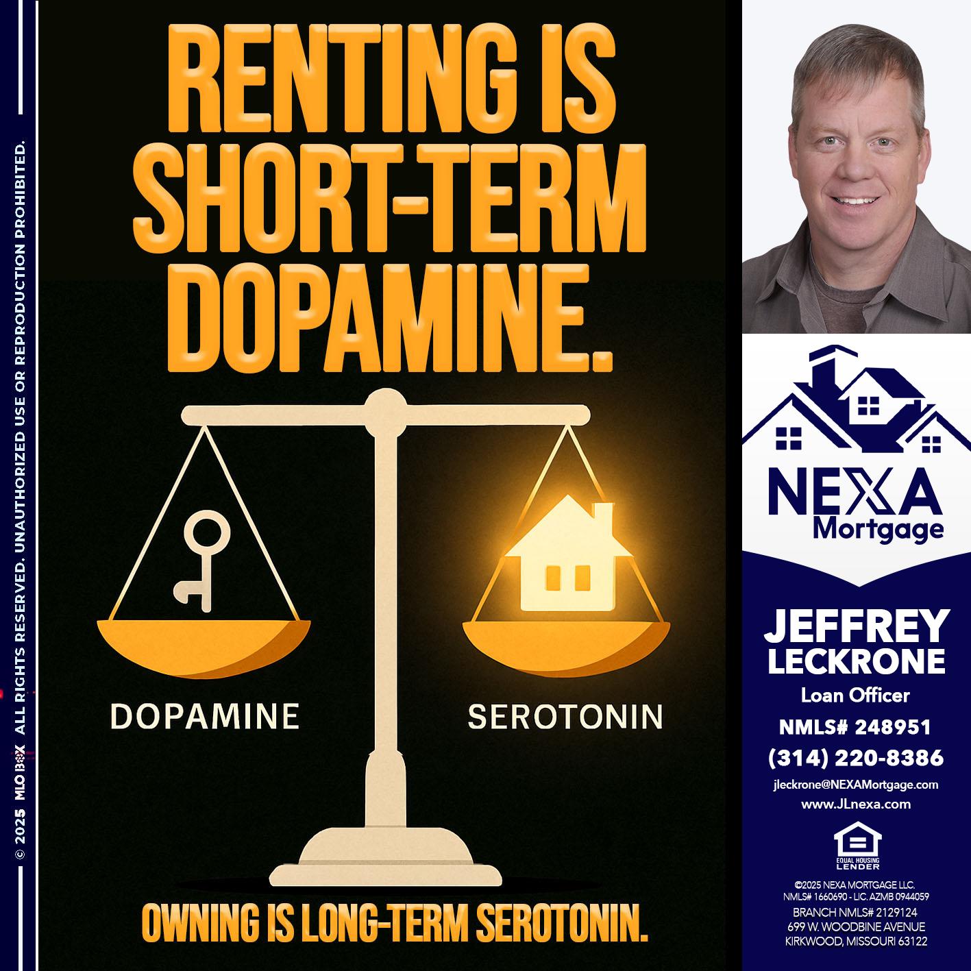 RENTING IS SHORT TERM - Jeffrey Leckrone -Mortgage Loan Originator
