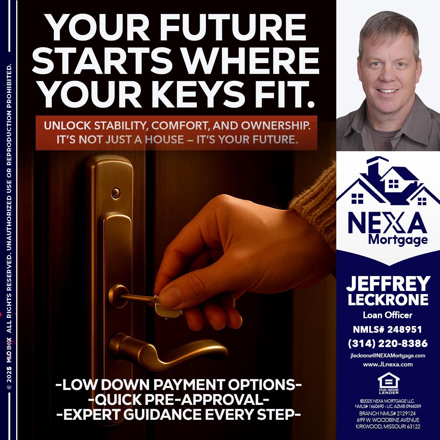 YOUR FUTURE - Jeffrey Leckrone -Mortgage Loan Originator