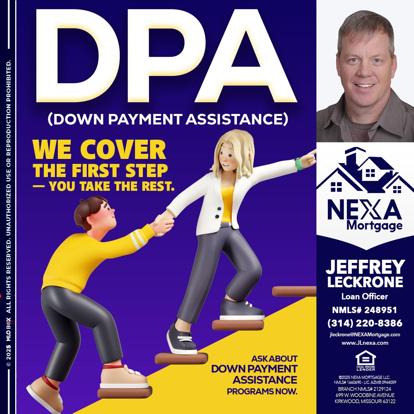 DPA LOANS - Jeffrey Leckrone -Mortgage Loan Originator