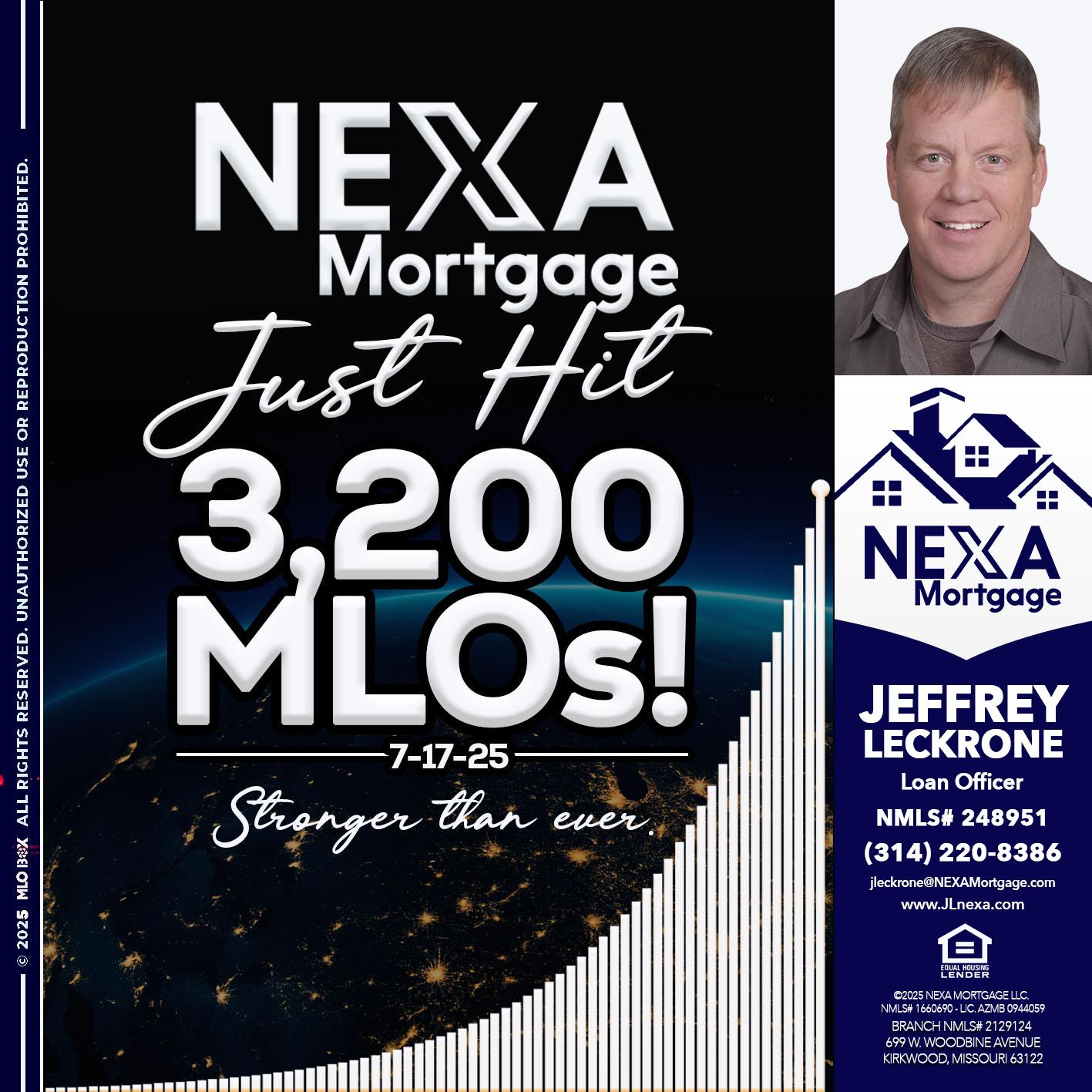3200 MLOs - Jeffrey Leckrone -Mortgage Loan Originator