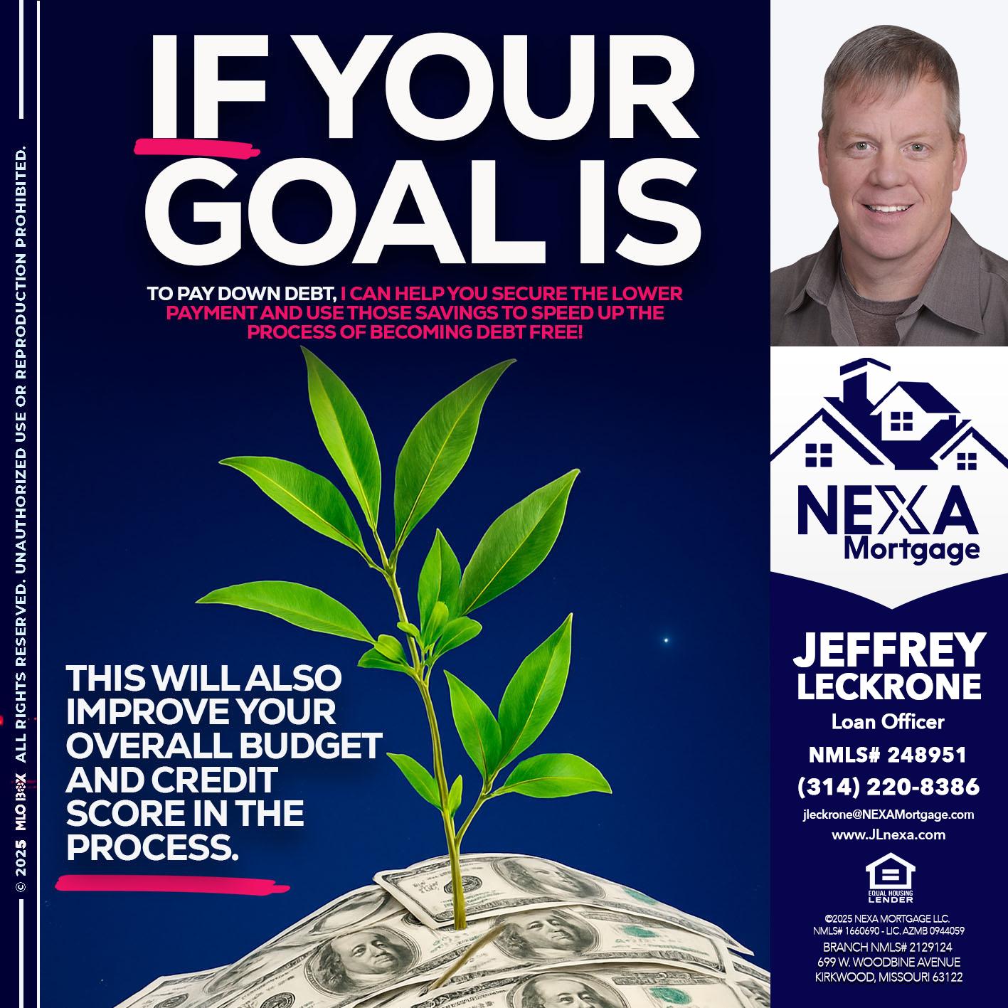 if your goal is - Jeffrey Leckrone -Mortgage Loan Originator