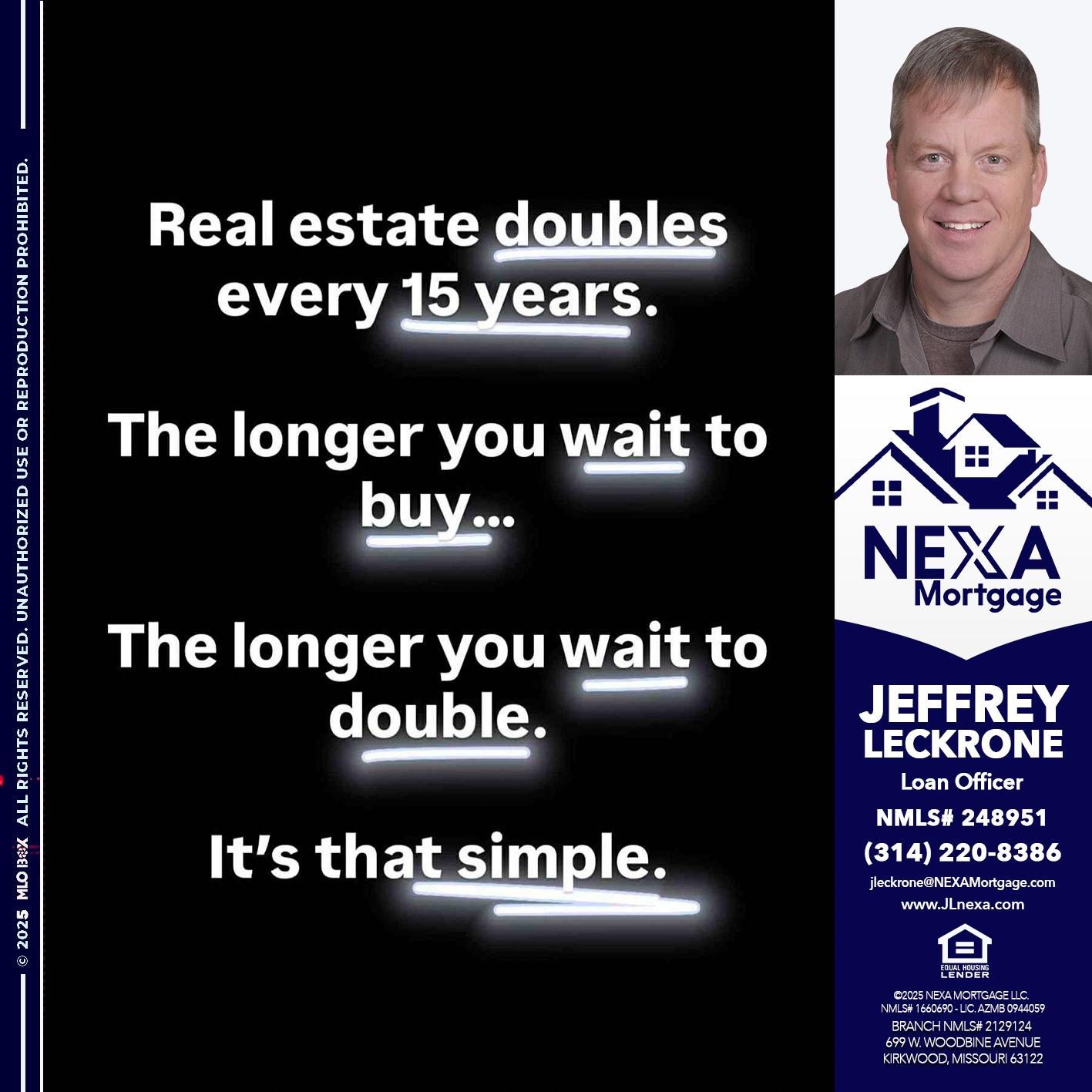 REAL ESTATE - Jeffrey Leckrone -Mortgage Loan Originator