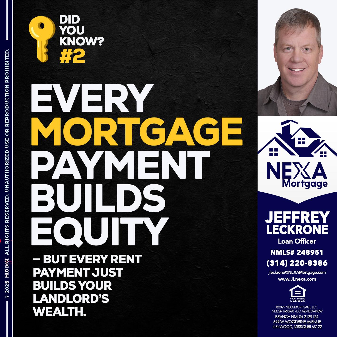 DID YOU KNOW? - Jeffrey Leckrone -Mortgage Loan Originator