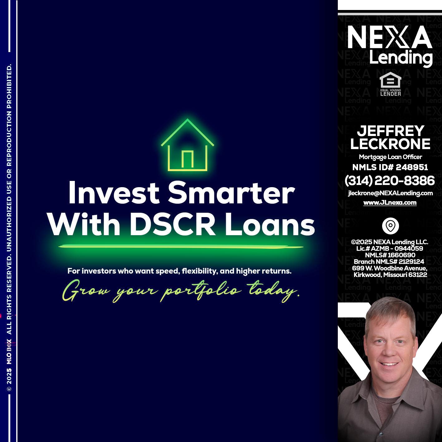 DSCR - Jeffrey Leckrone -Mortgage Loan Originator