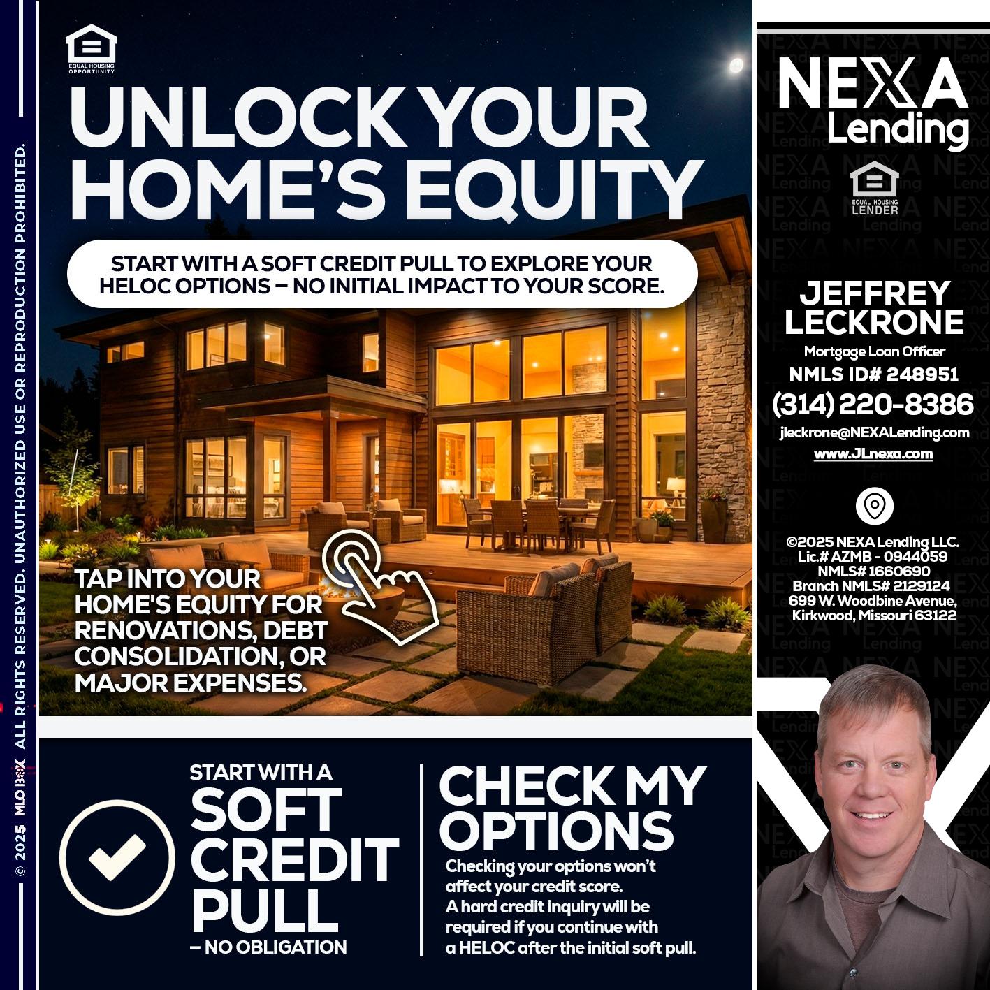 UNLOCK YOUR HOMES - Jeffrey Leckrone -Mortgage Loan Originator