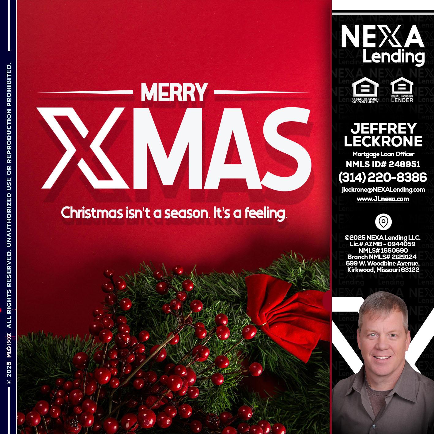 merry xmas - Jeffrey Leckrone -Mortgage Loan Originator