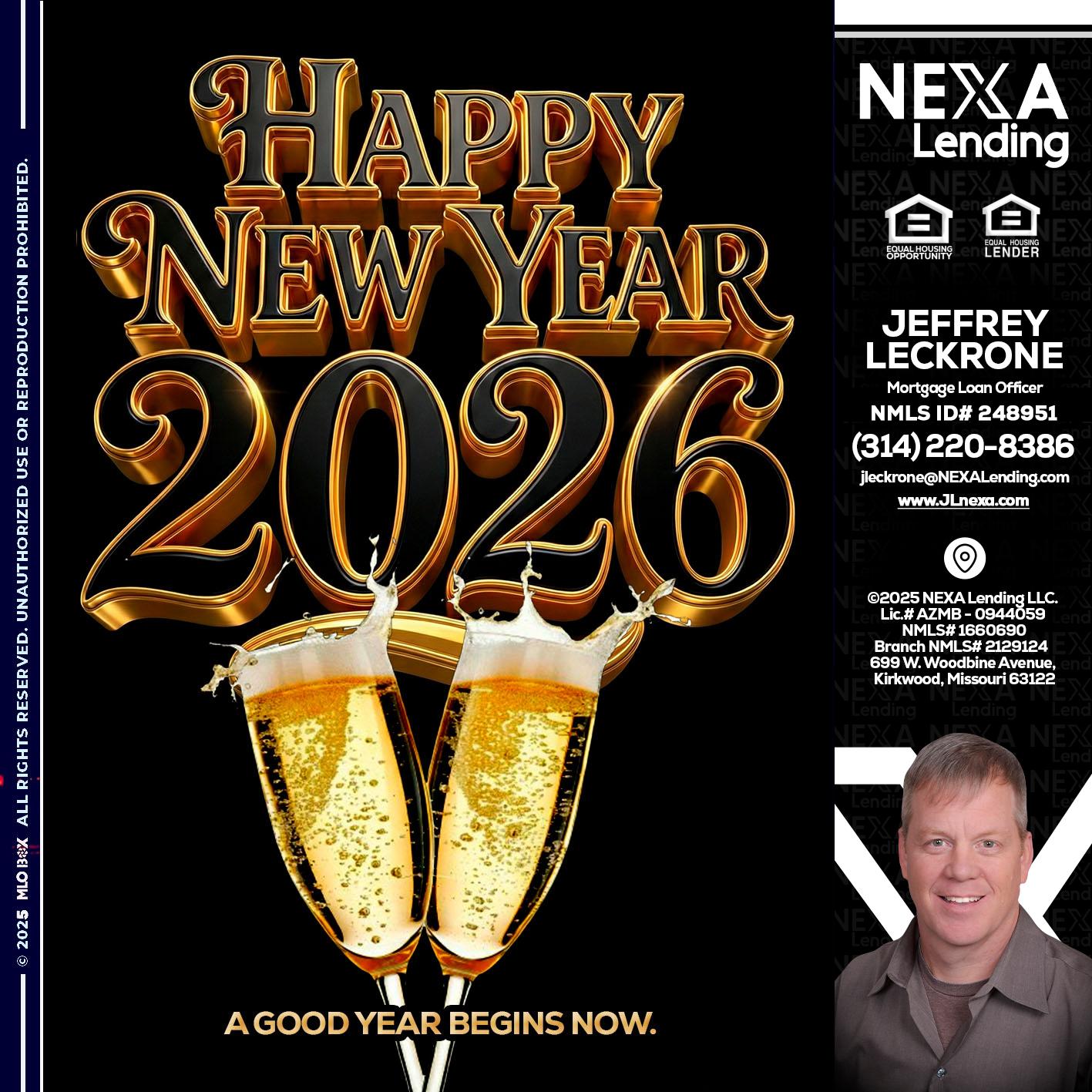 happy new year 2026 - Jeffrey Leckrone -Mortgage Loan Originator
