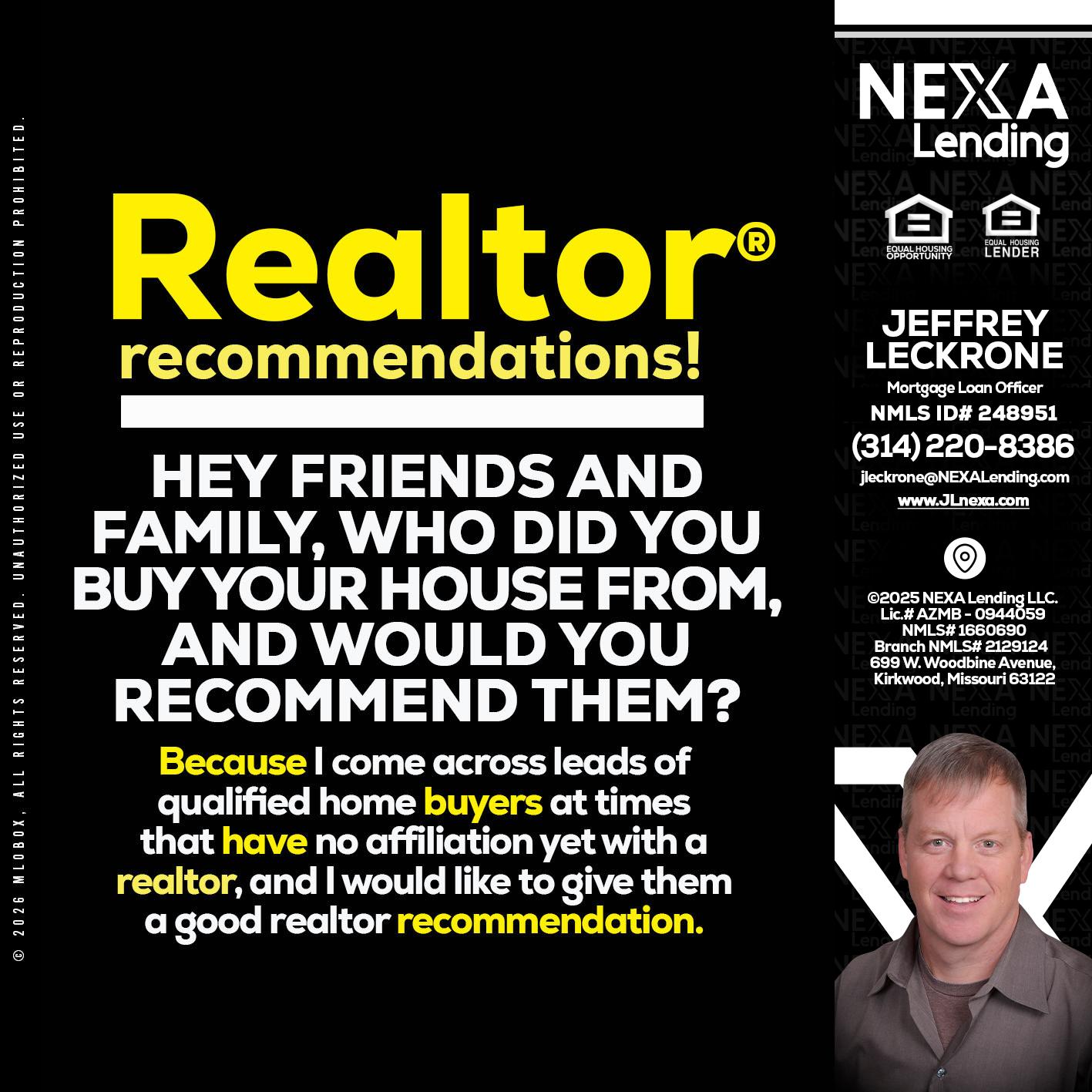 REALTOR - Jeffrey Leckrone -Mortgage Loan Originator