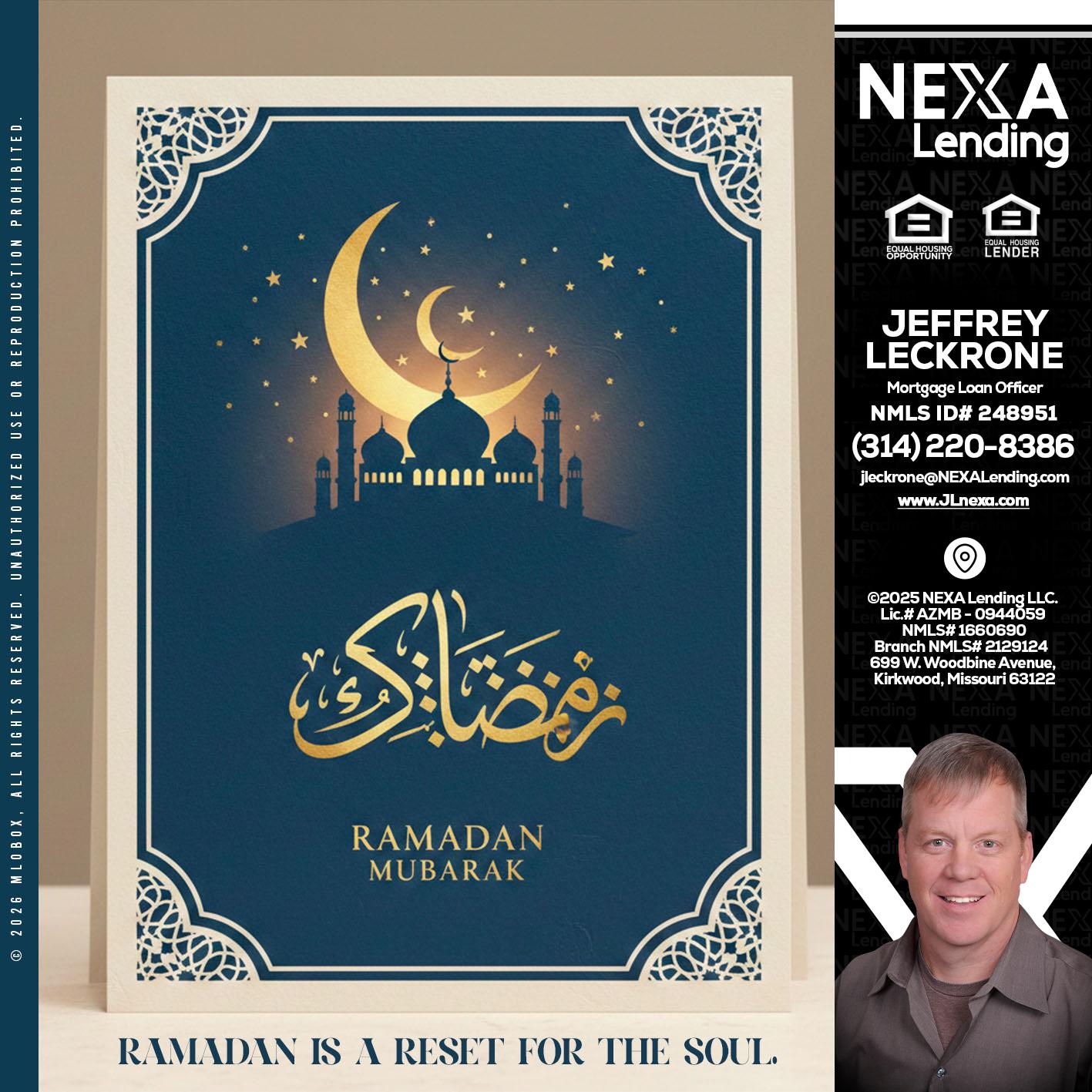 HAPPY RAMADAN - Jeffrey Leckrone -Mortgage Loan Originator