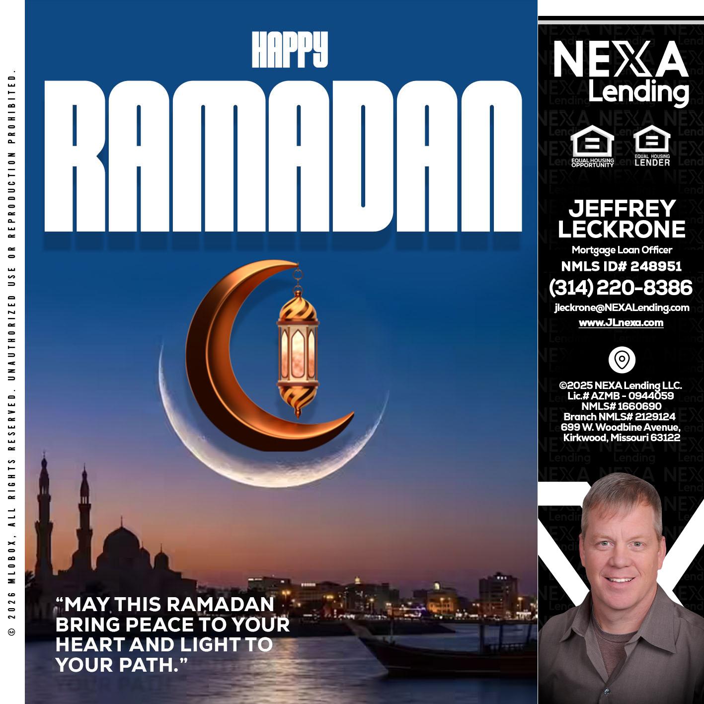 RAMADAN - Jeffrey Leckrone -Mortgage Loan Originator