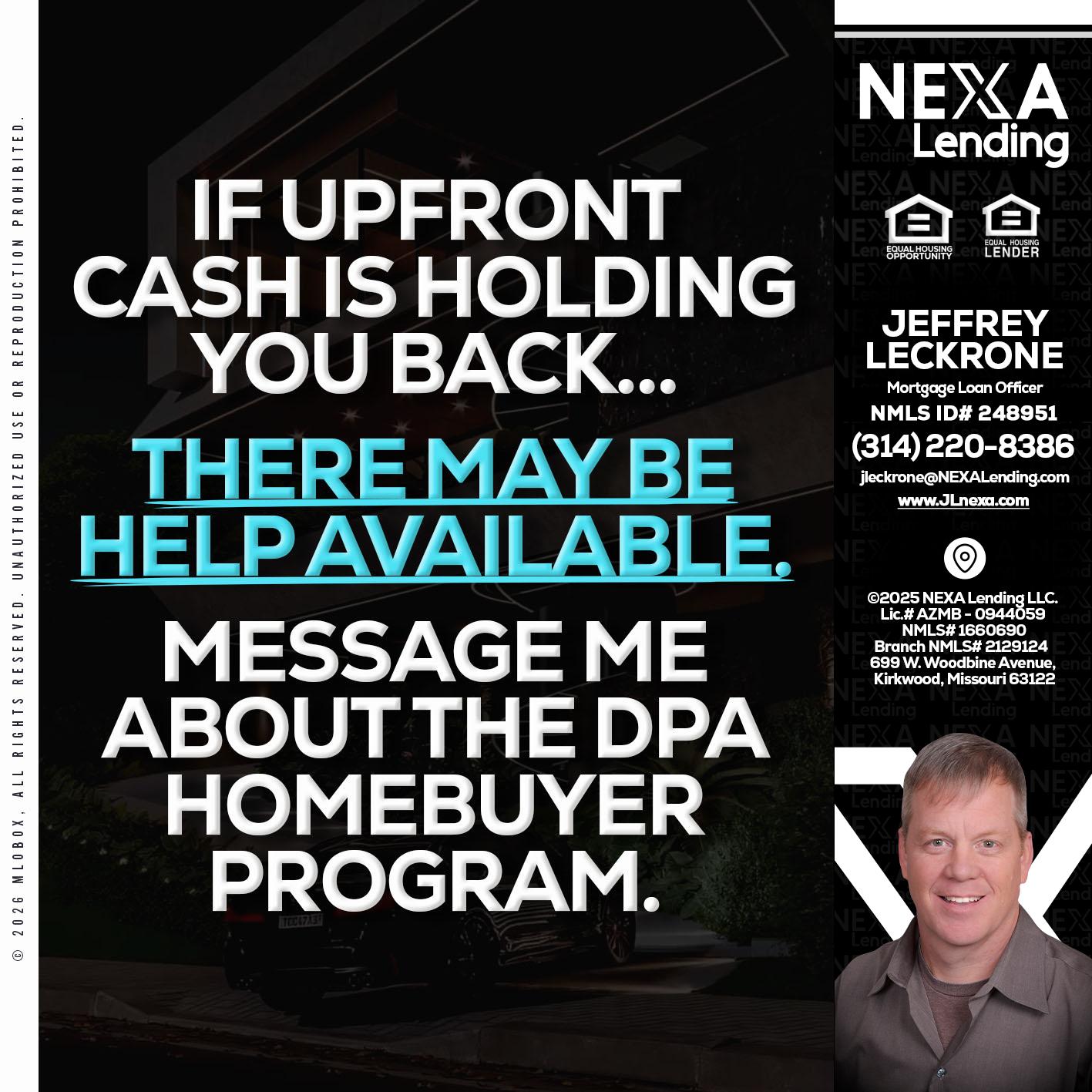 IF UPFRONT - Jeffrey Leckrone -Mortgage Loan Originator