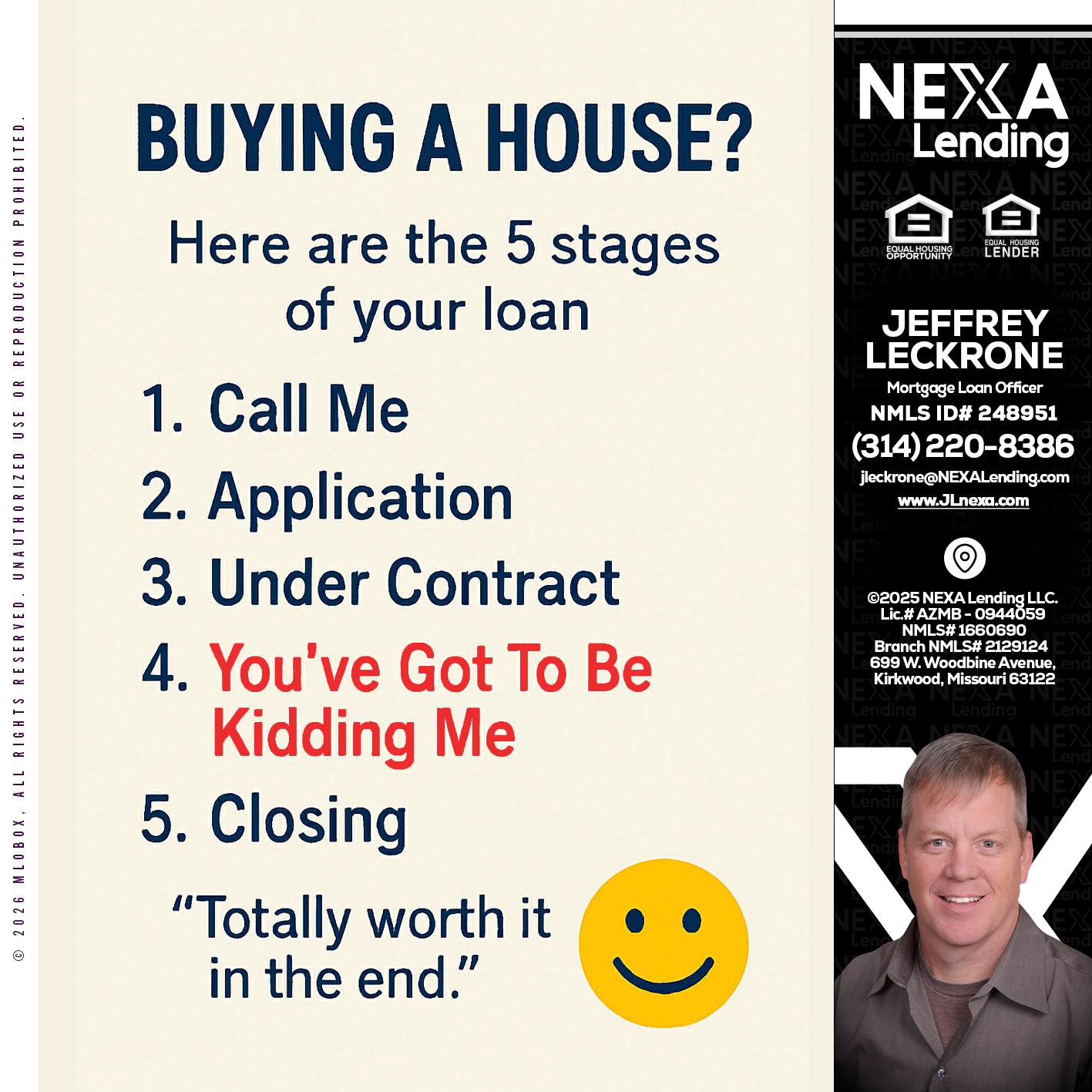 BUYING A HOUSE - Jeffrey Leckrone -Mortgage Loan Originator