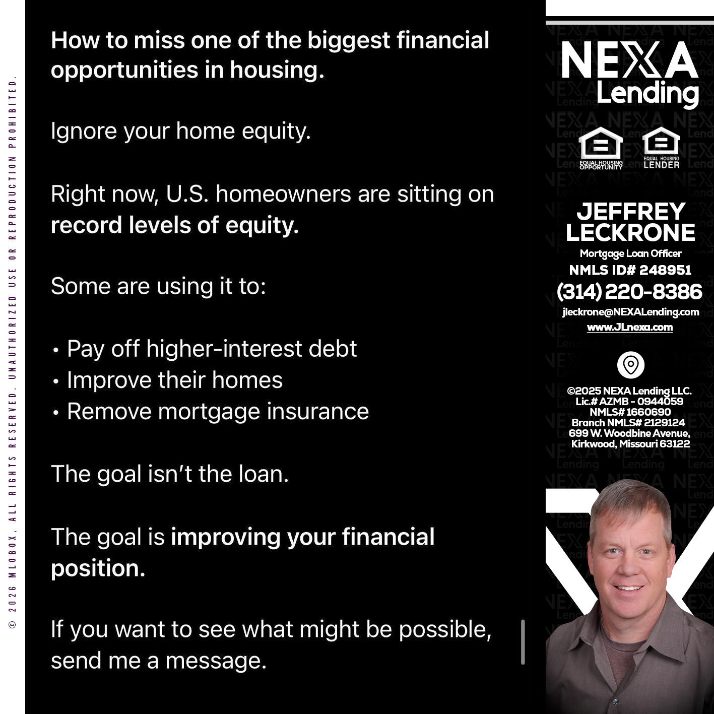 how to miss - Jeffrey Leckrone -Mortgage Loan Originator