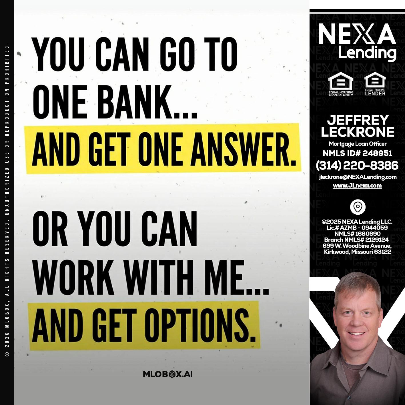 YOU CAN GO TO - Jeffrey Leckrone -Mortgage Loan Originator