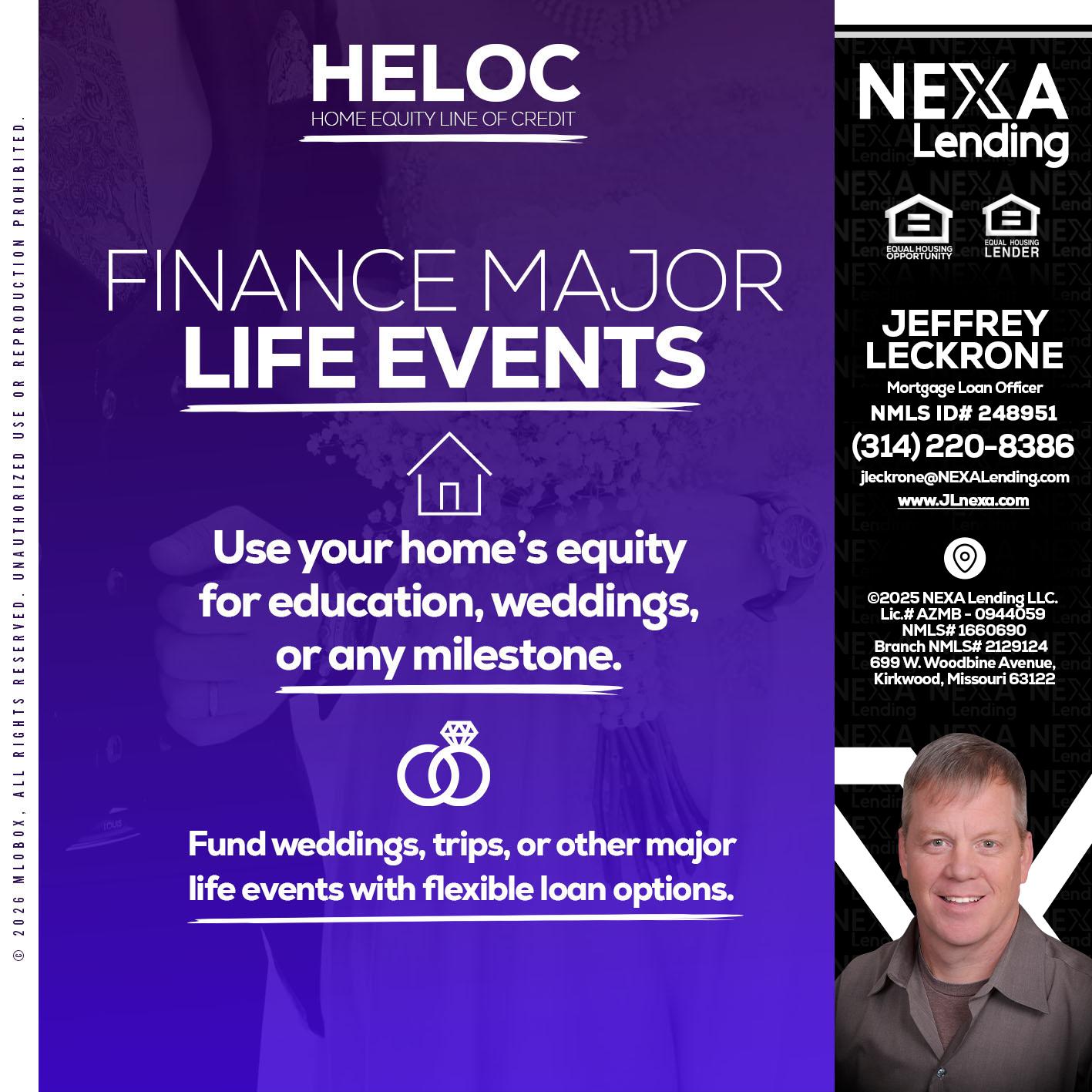 HELOC - Jeffrey Leckrone -Mortgage Loan Originator