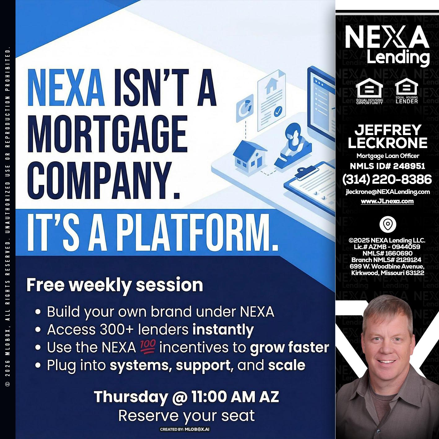 NEXA ISNT - Jeffrey Leckrone -Mortgage Loan Originator