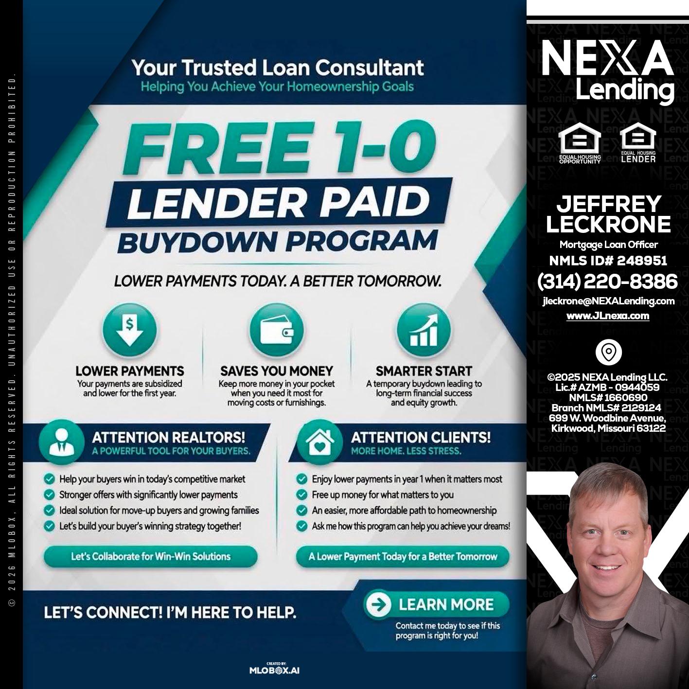 FREE 1-0 - Jeffrey Leckrone -Mortgage Loan Originator