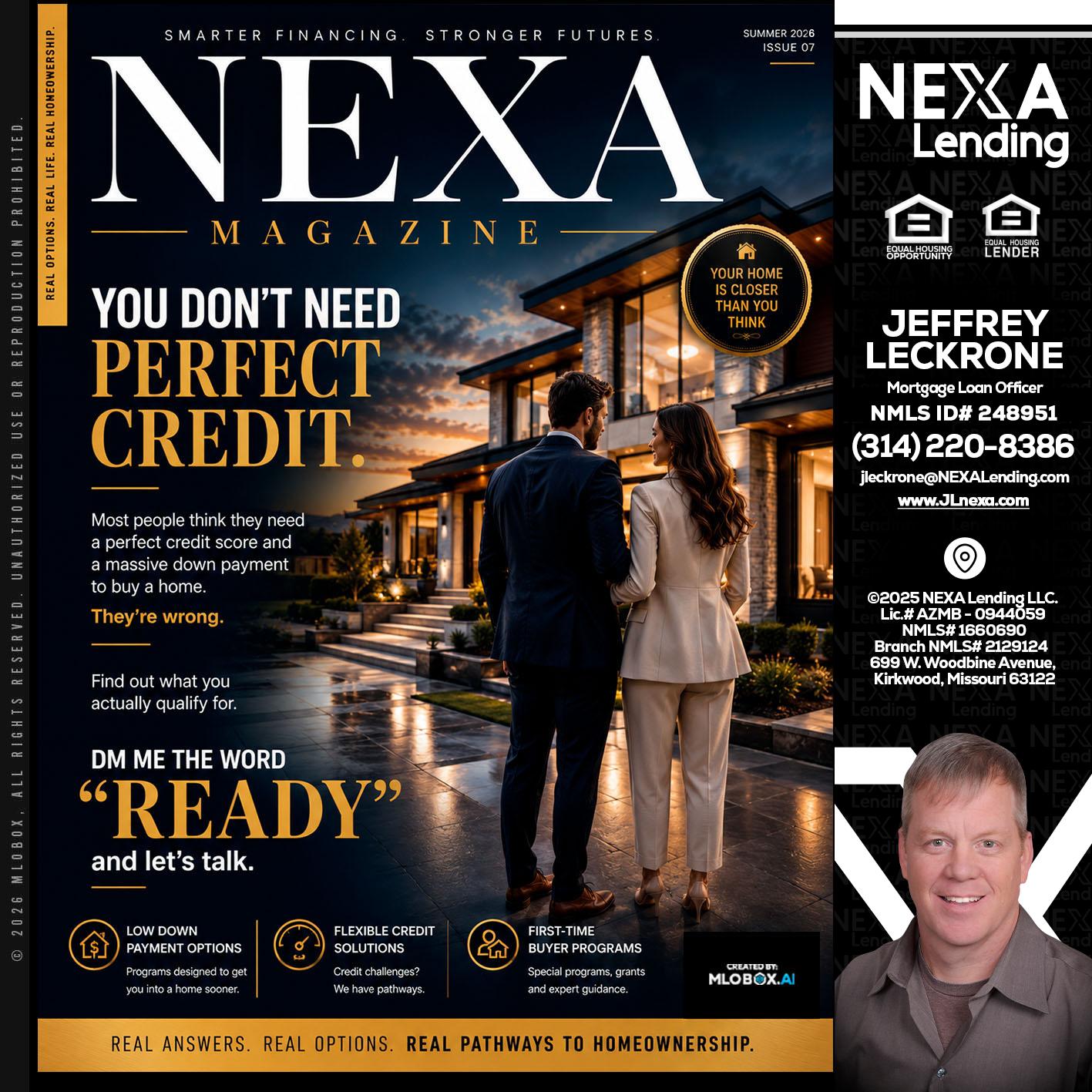 NEXA MAGAZINE - Jeffrey Leckrone -Mortgage Loan Originator