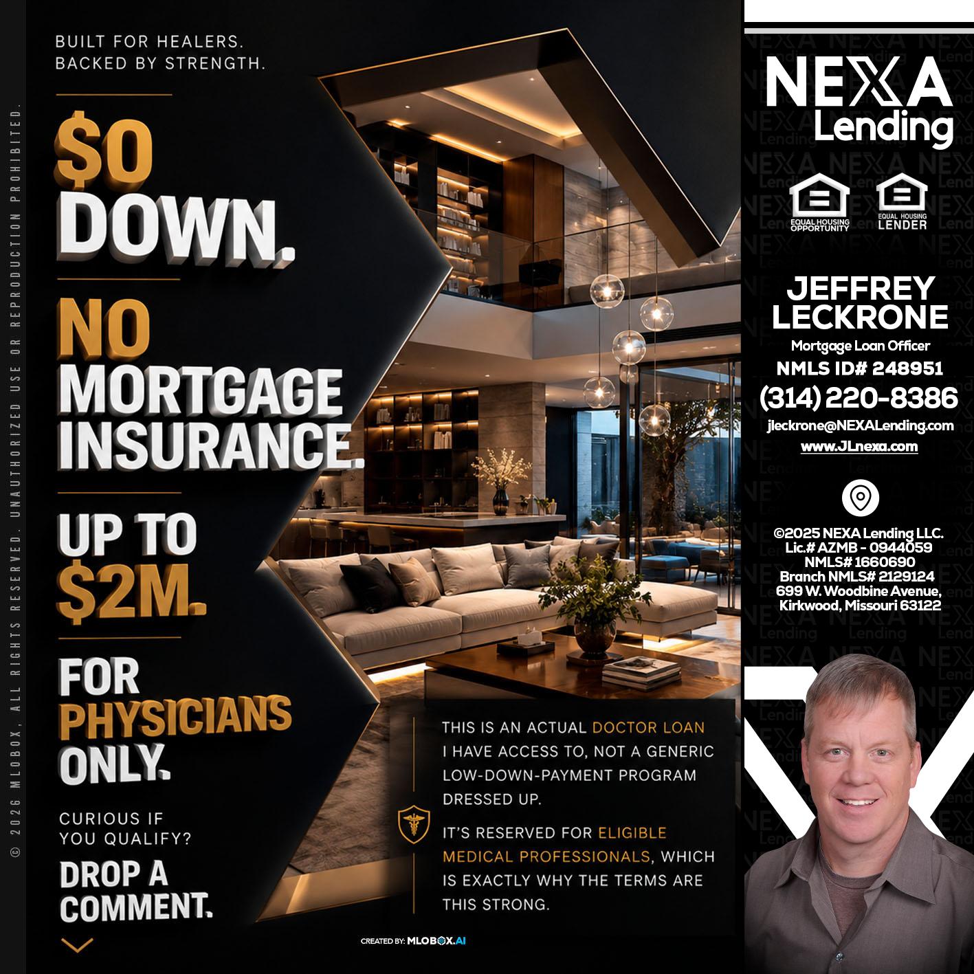 $0 DOWN - Jeffrey Leckrone -Mortgage Loan Originator