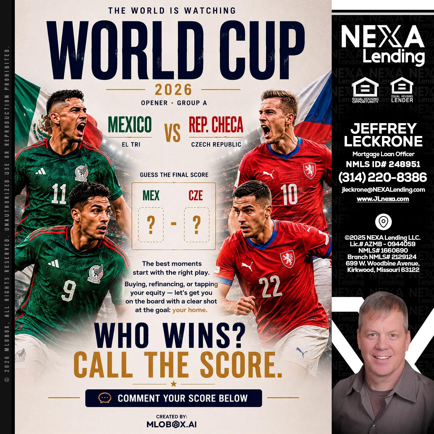 WORLD CUP 2026 - Jeffrey Leckrone -Mortgage Loan Originator