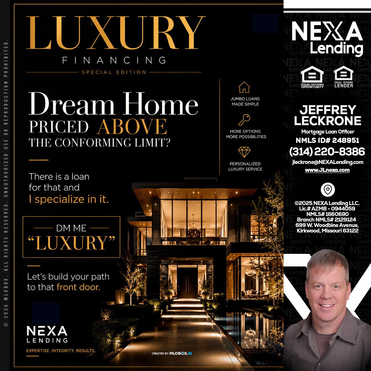 LUXURY - Jeffrey Leckrone -Mortgage Loan Originator