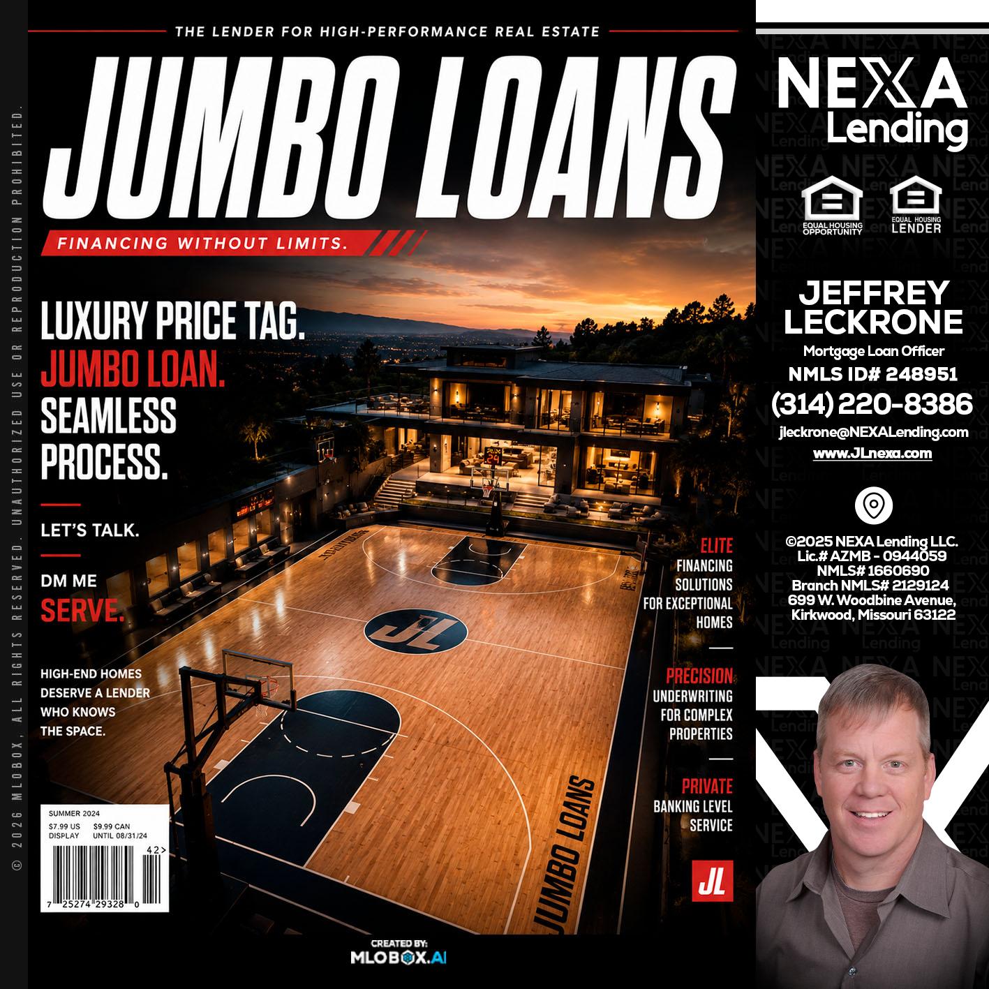 JUMBO LOANS - Jeffrey Leckrone -Mortgage Loan Originator