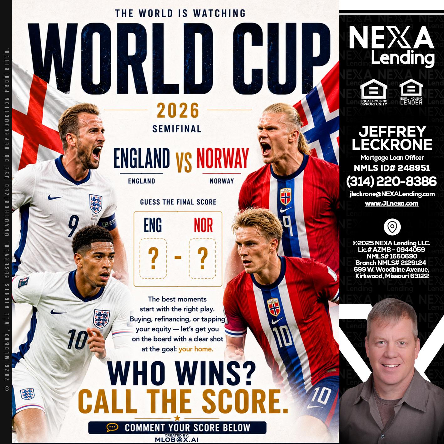 WORLD CUP 2026 - Jeffrey Leckrone -Mortgage Loan Originator