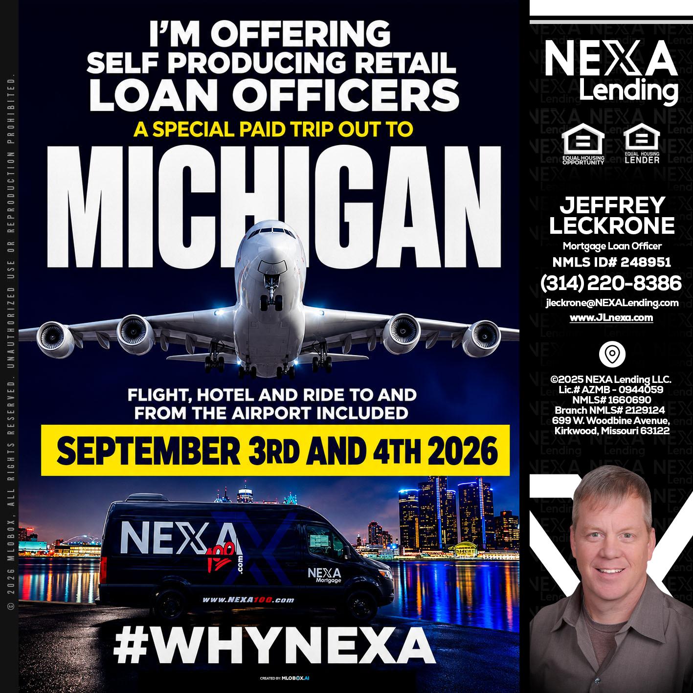 MICHIGAN - Jeffrey Leckrone -Mortgage Loan Originator