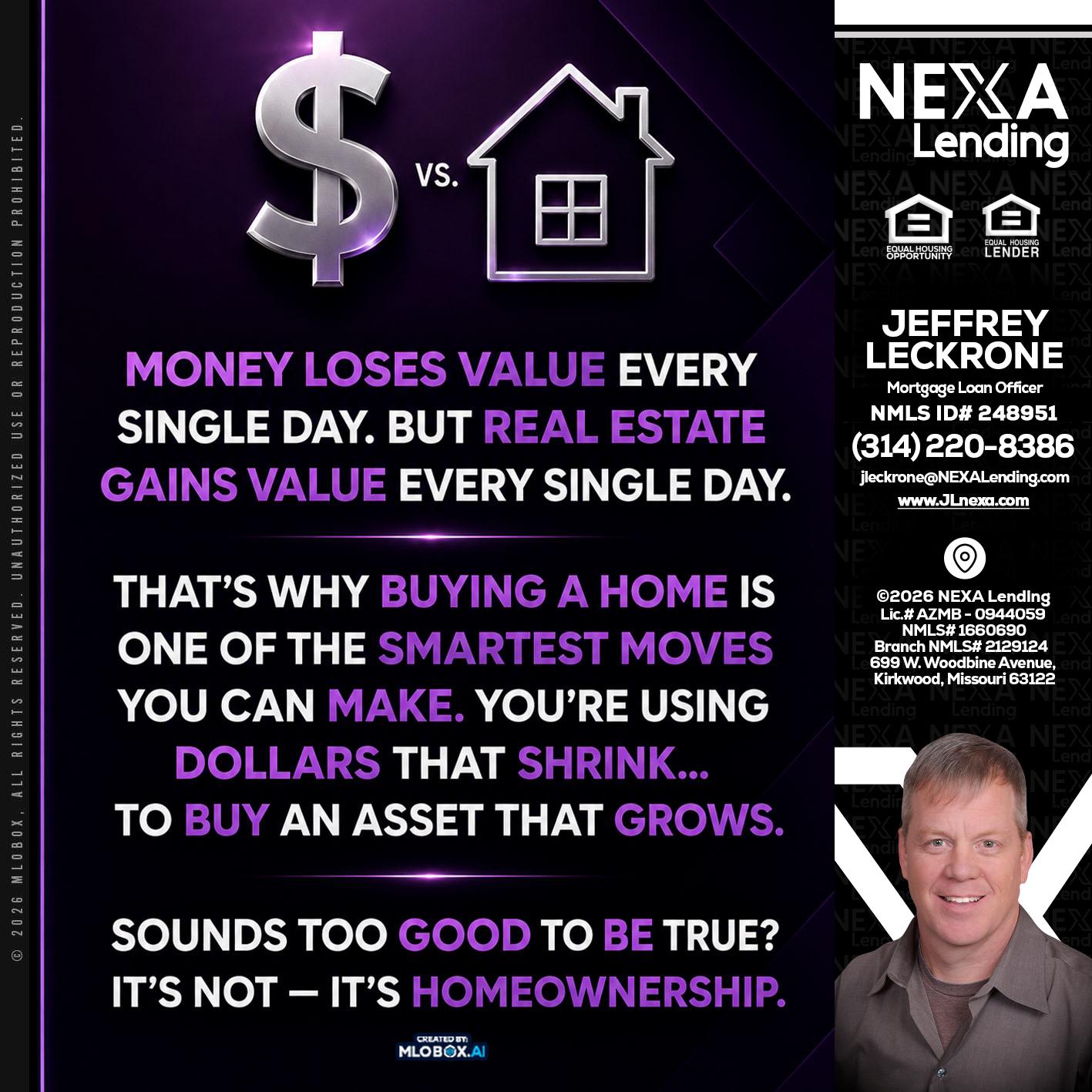 MONEY LOSES - Jeffrey Leckrone -Mortgage Loan Originator