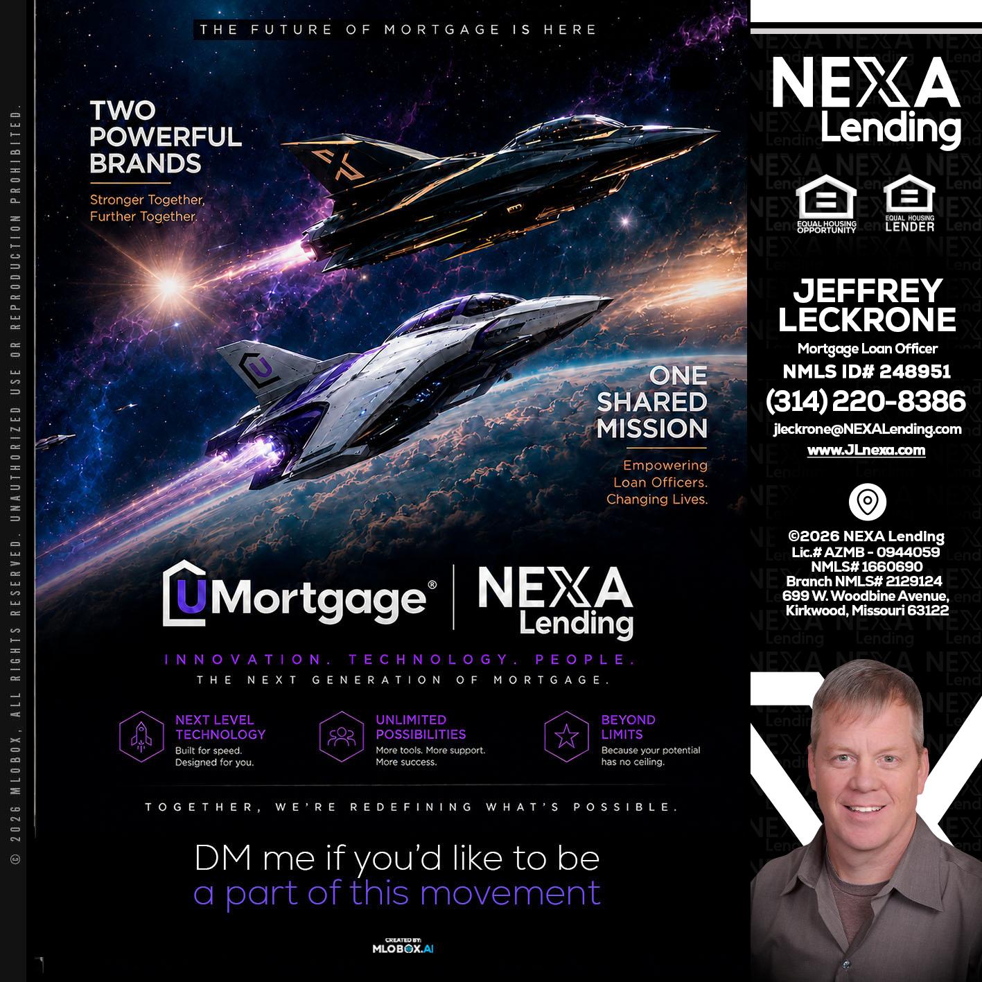 U Mortgage + NEXA lending - Jeffrey Leckrone -Mortgage Loan Originator