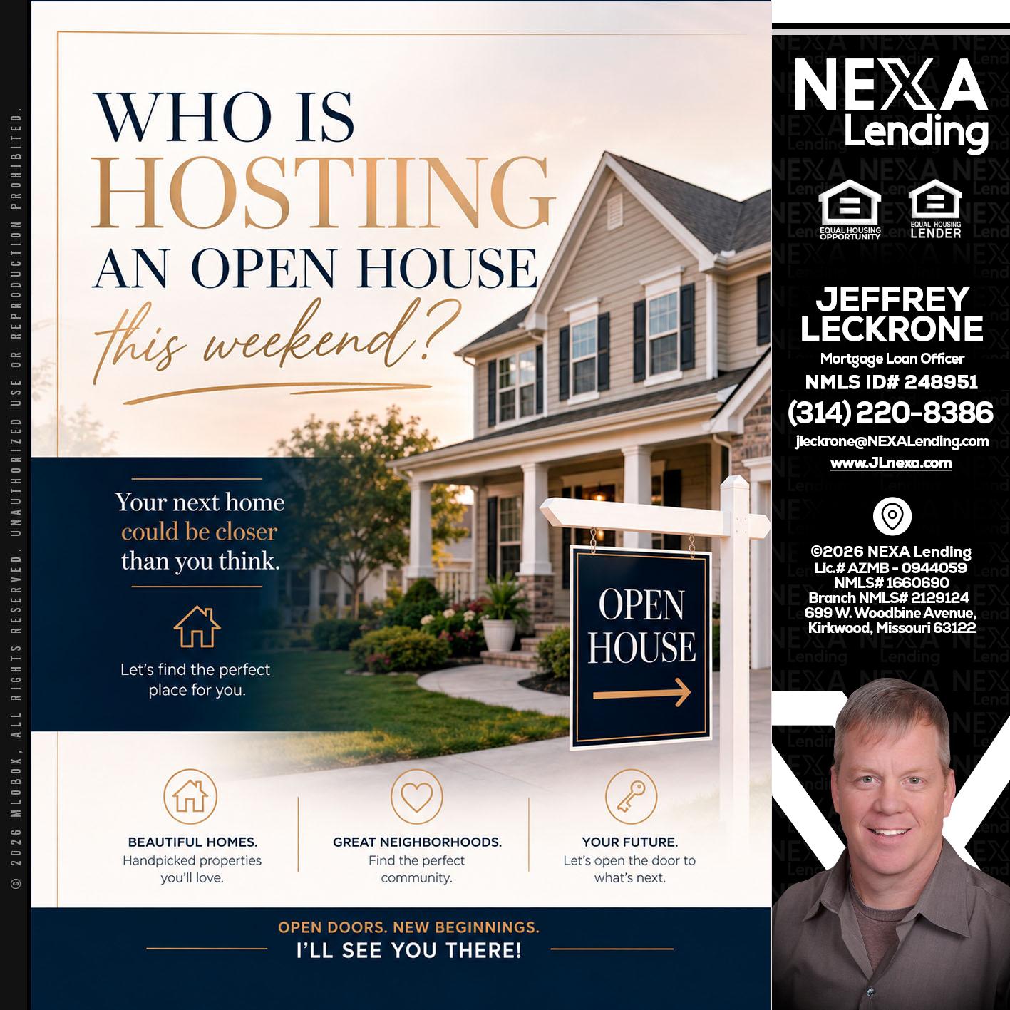 WHOS HOSTING - Jeffrey Leckrone -Mortgage Loan Originator