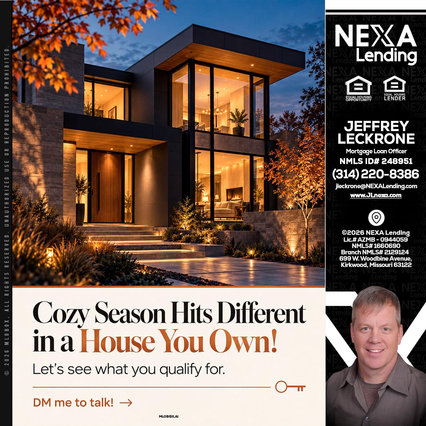 COZY SEASON - Jeffrey Leckrone -Mortgage Loan Originator