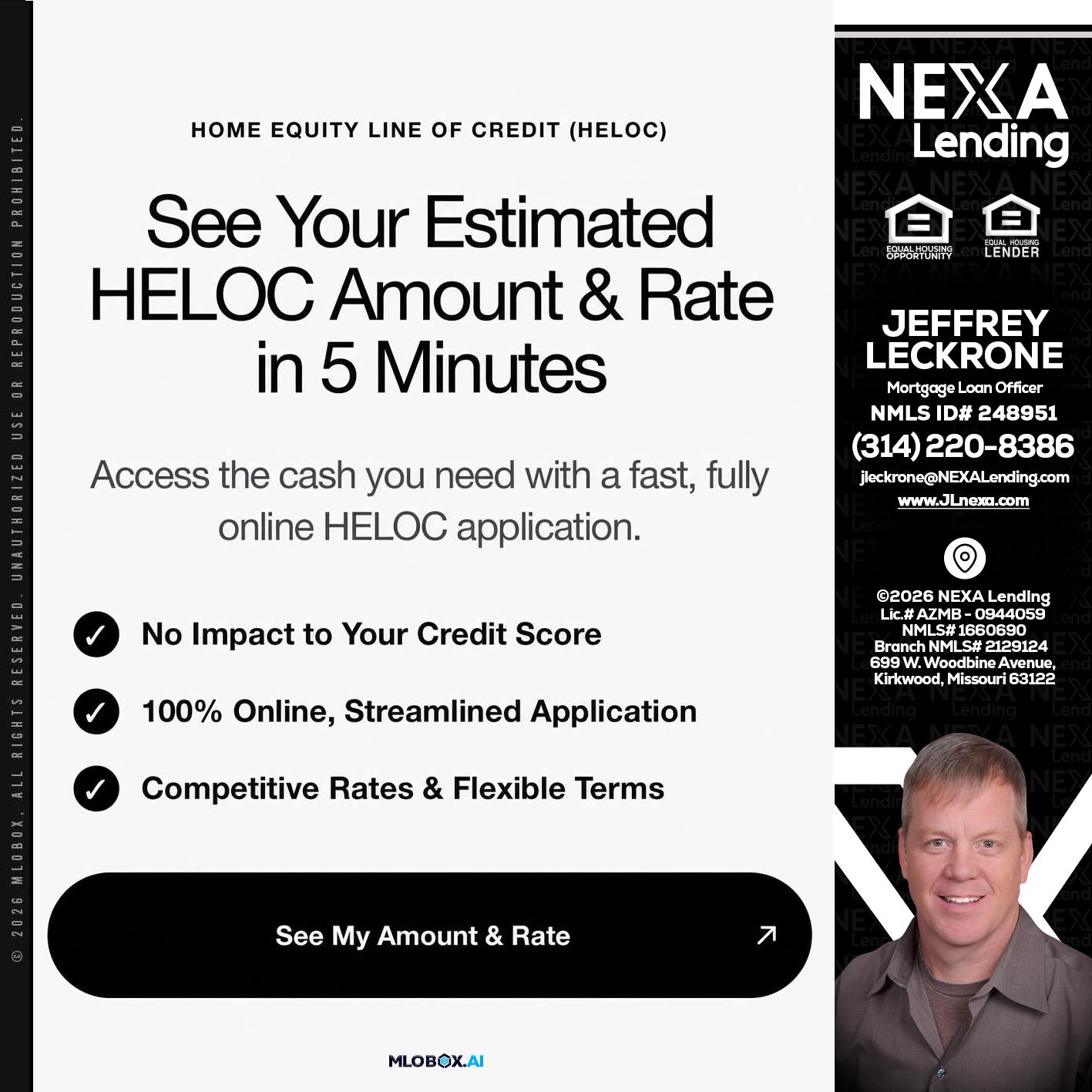 HELOC - Jeffrey Leckrone -Mortgage Loan Originator