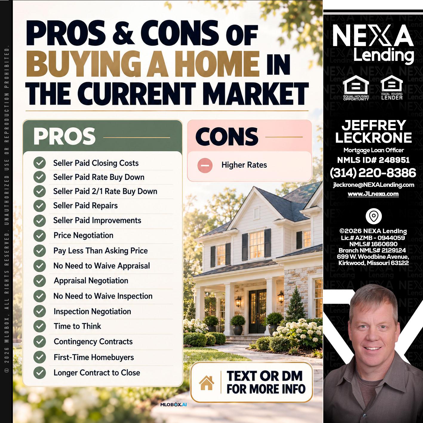 pros and cons - Jeffrey Leckrone -Mortgage Loan Originator