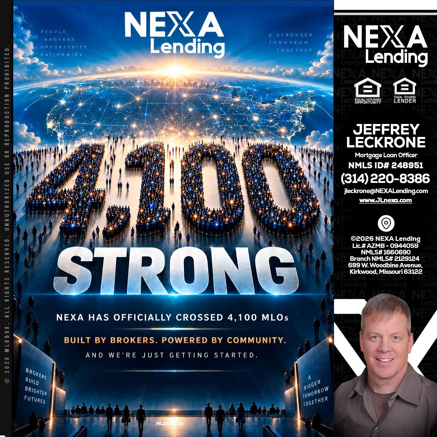 4,100 MLOs - Jeffrey Leckrone -Mortgage Loan Originator