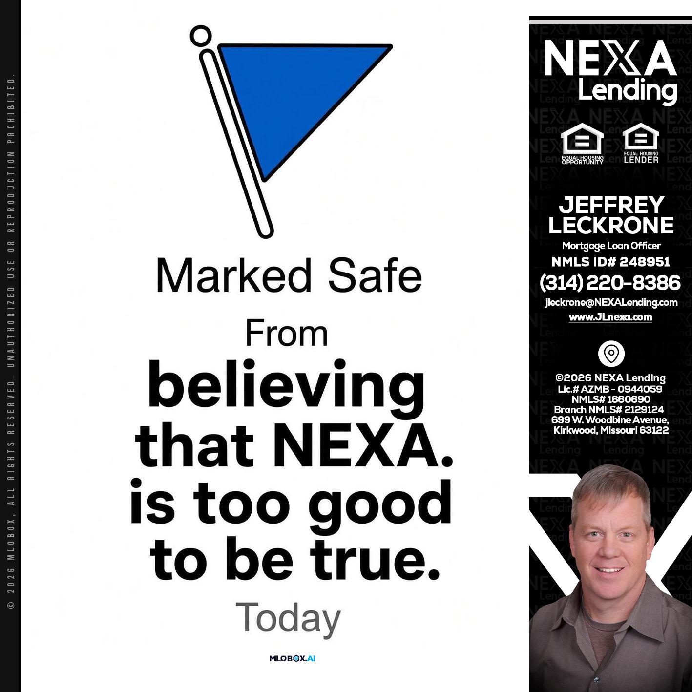 MARKED SAFE - Jeffrey Leckrone -Mortgage Loan Originator