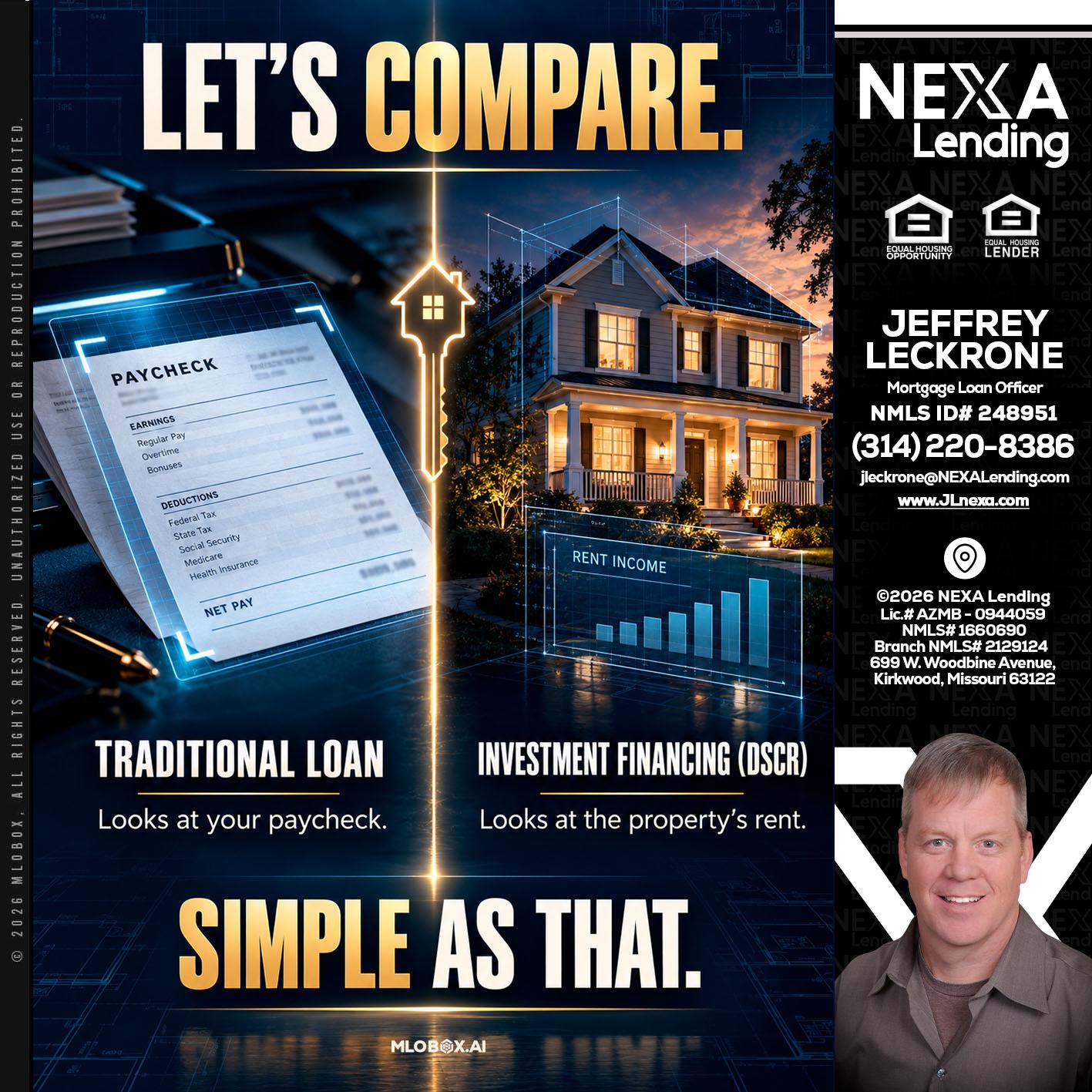 lets compare - Jeffrey Leckrone -Mortgage Loan Originator